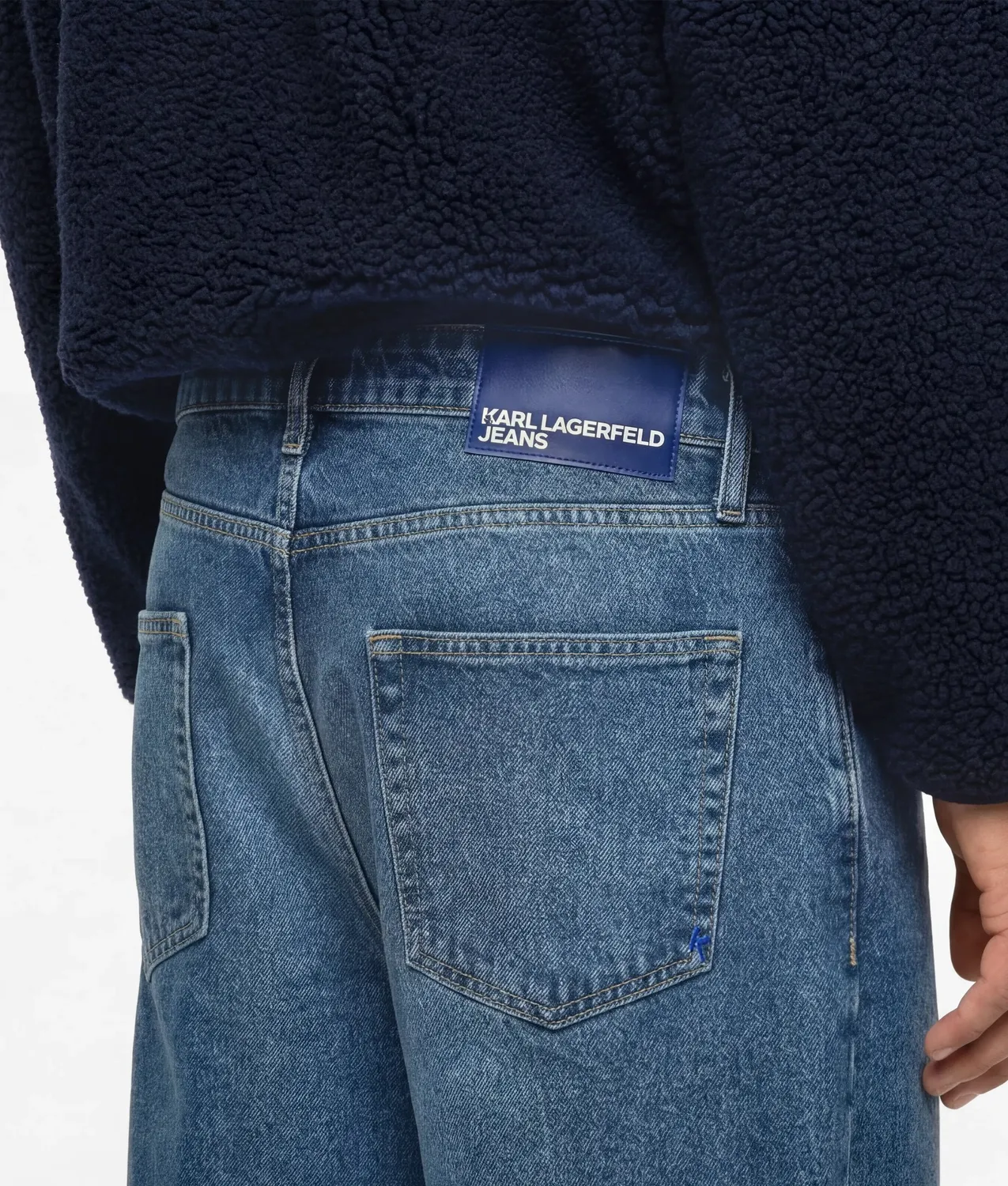 Karl Lagerfeld KL Jeans Barrel-Leg Jeans Vintage Wash Denim