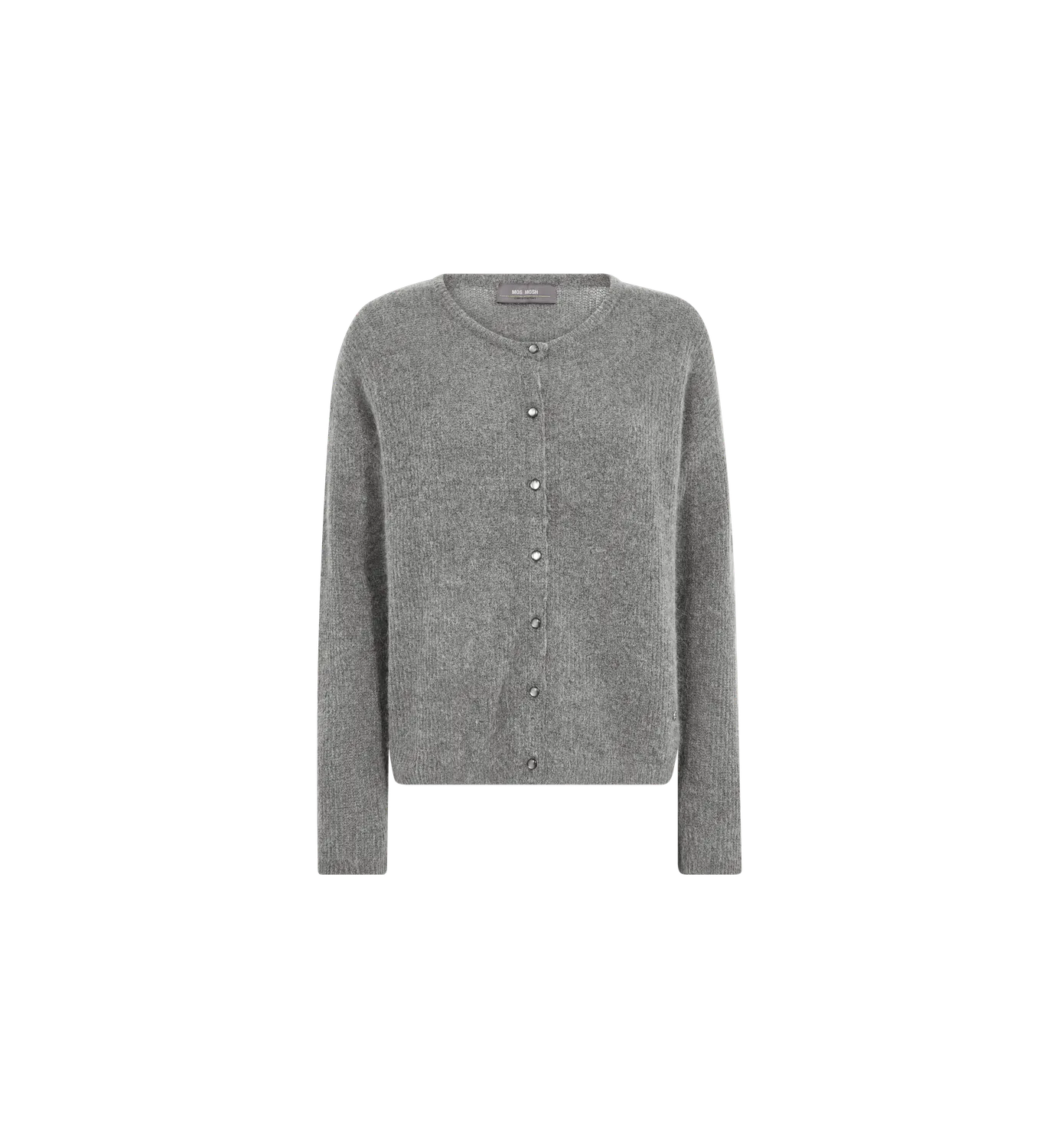 Mos Mosh MMAlmine Strickjacke Grey Melange Alpaka