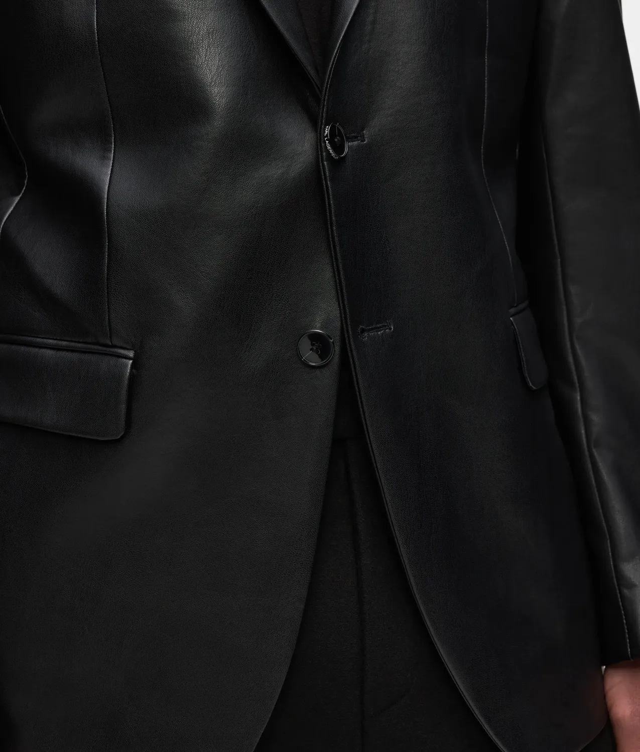 Karl Lagerfeld Slim-Fit Kunstleder Jacke Herren