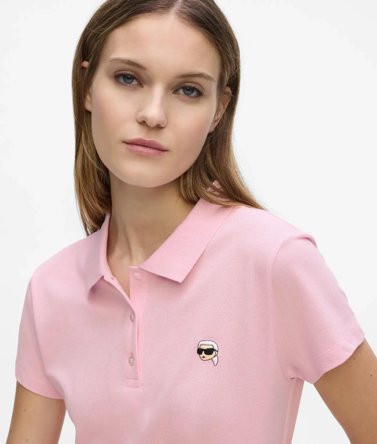 Karl Lagerfeld Ikon Pique Polo Bio-Baumwolle gestickt