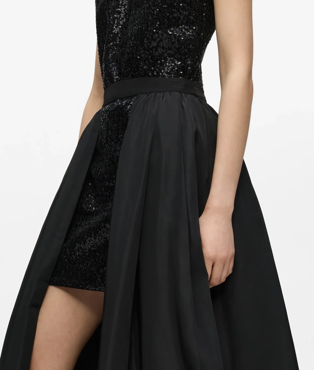 Karl Lagerfeld Paillettenkleid Damen Mini Schwarz
