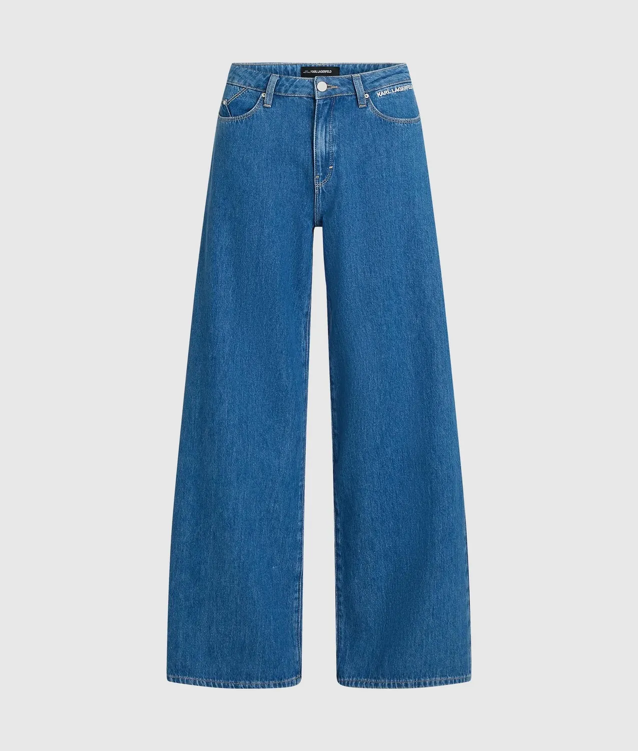 Karl Lagerfeld Ikon Wide-Leg Jeans Baumwolle