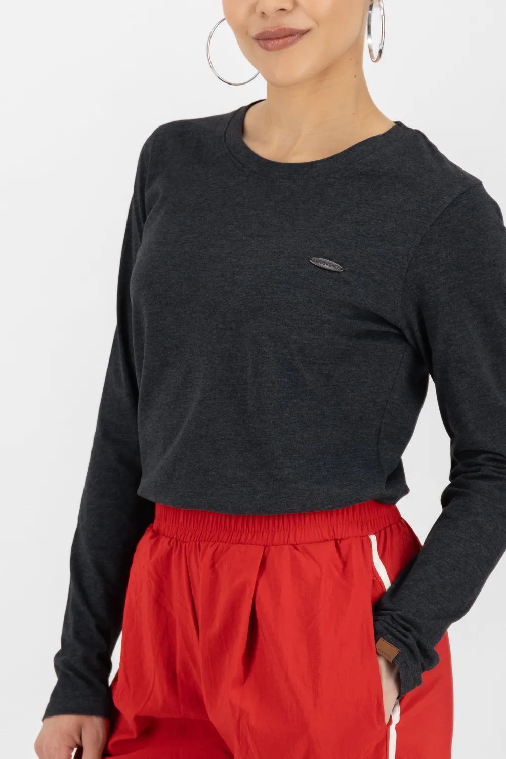Alife & Kickin LeaAK A Longsleeve Schwarz Rundhals