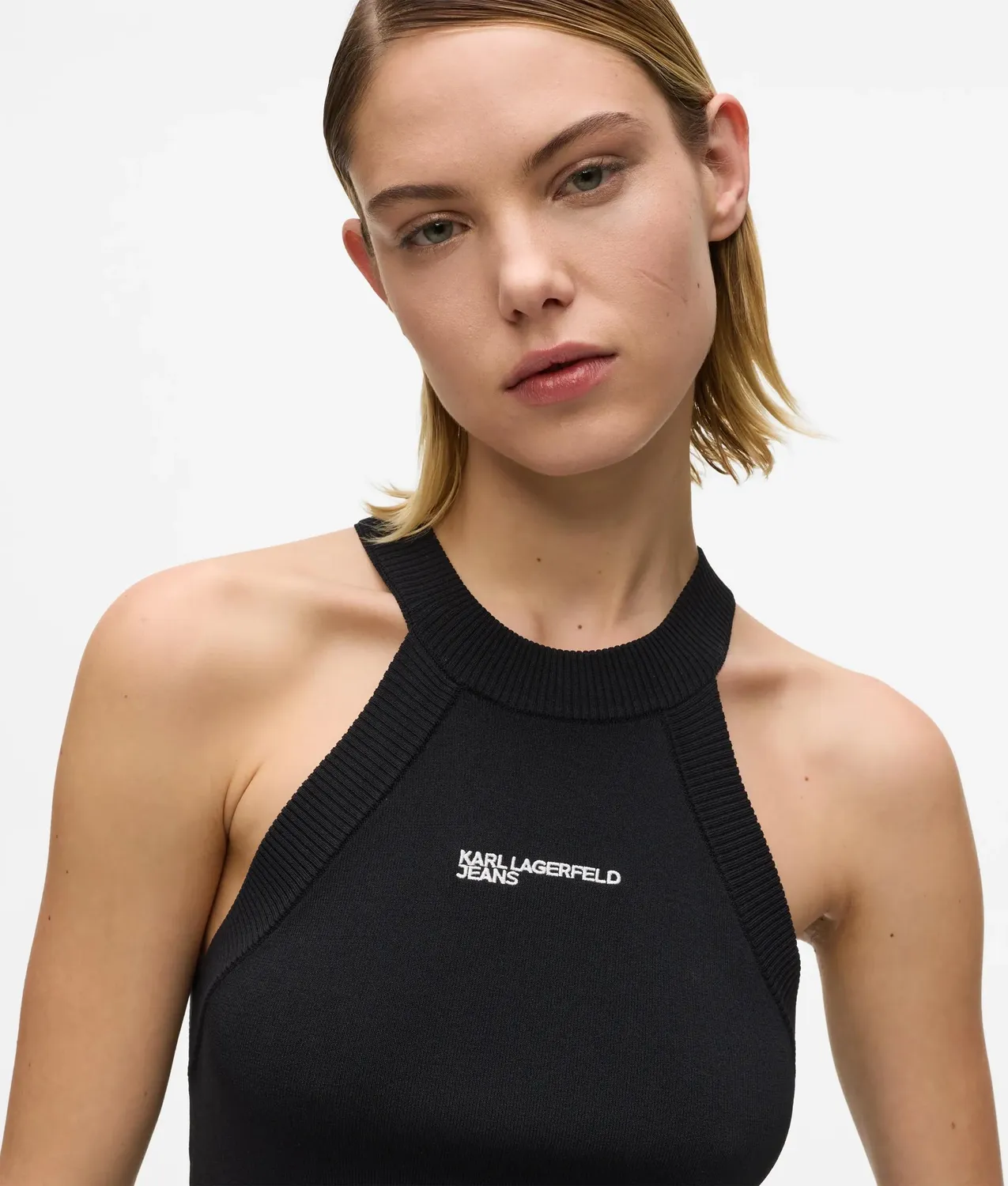 Karl Lagerfeld KL Jeans Racer Stricktop Logo