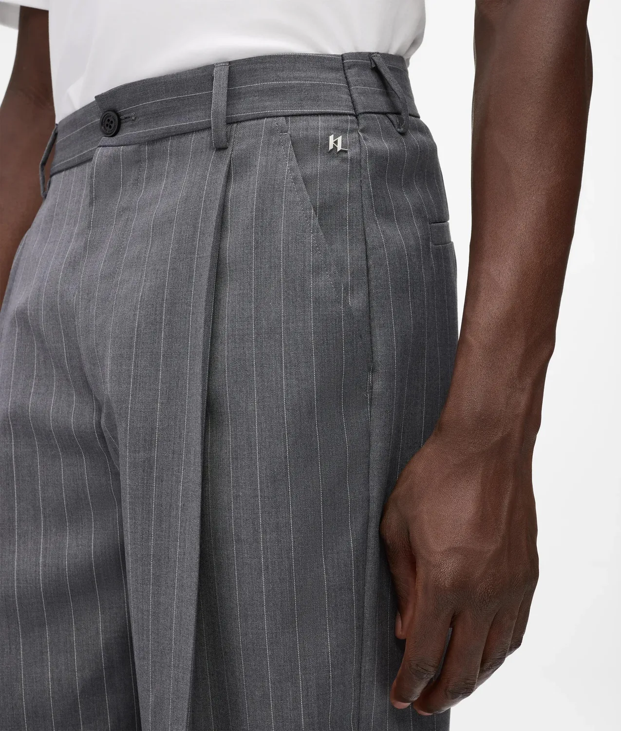 Karl Lagerfeld Pinstripe Hose Nadelstreifen gerader Schnitt