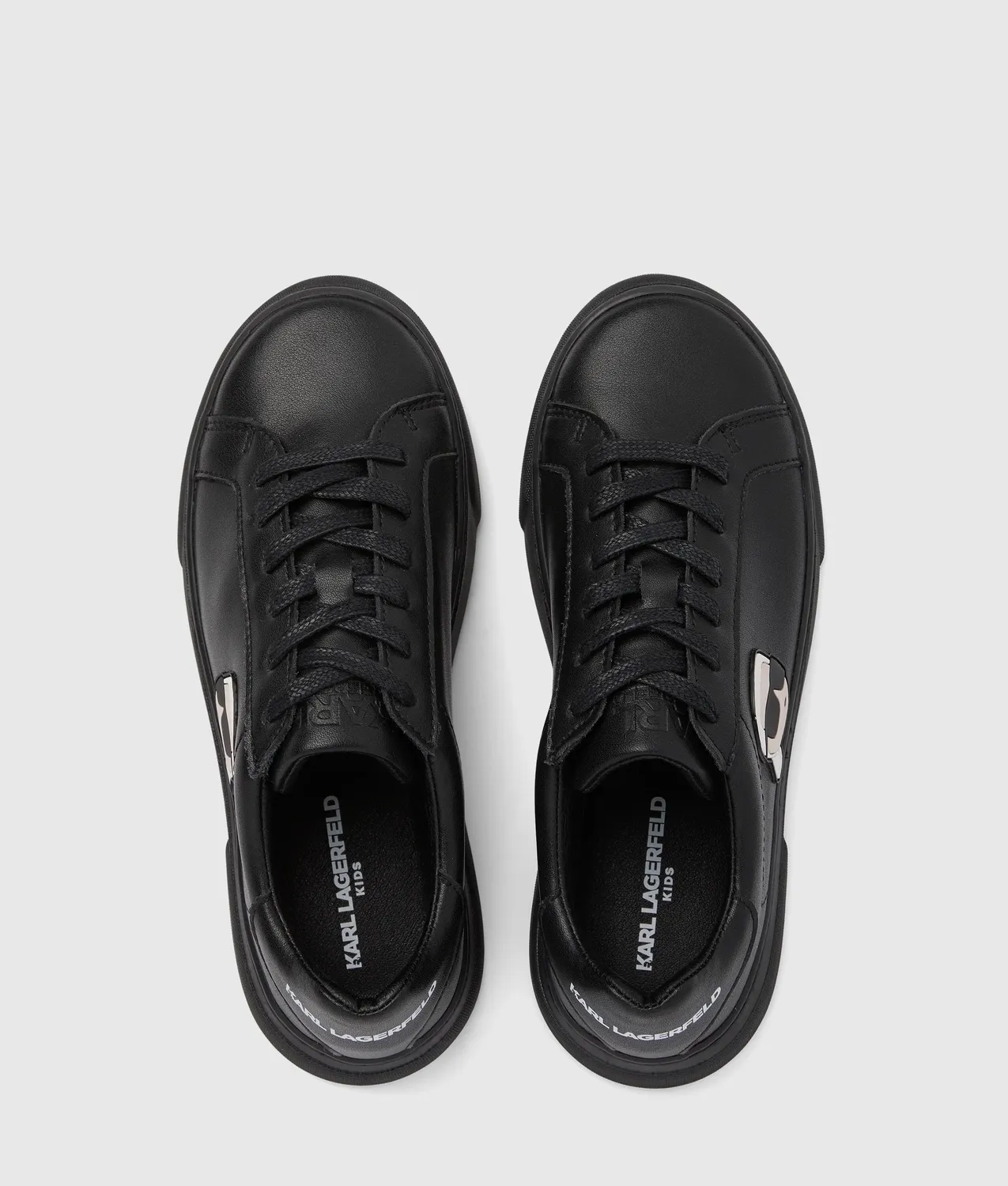 Karl Lagerfeld Ikon Sneaker Jungen Leder schwarz