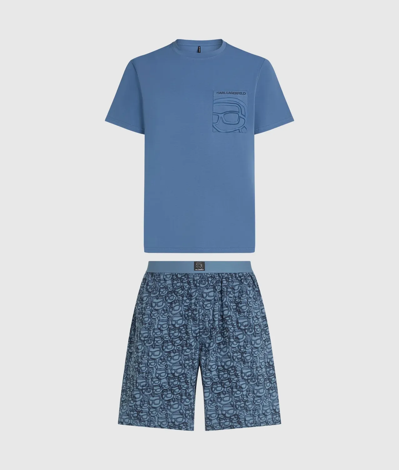 Karl Lagerfeld Ikon Herren Pyjama Set Shorts Shirt