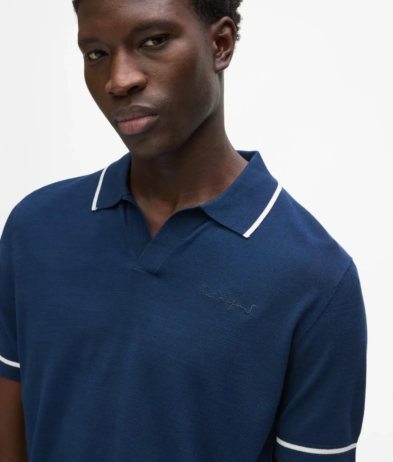Karl Lagerfeld Contrast Piping Poloshirt Strick