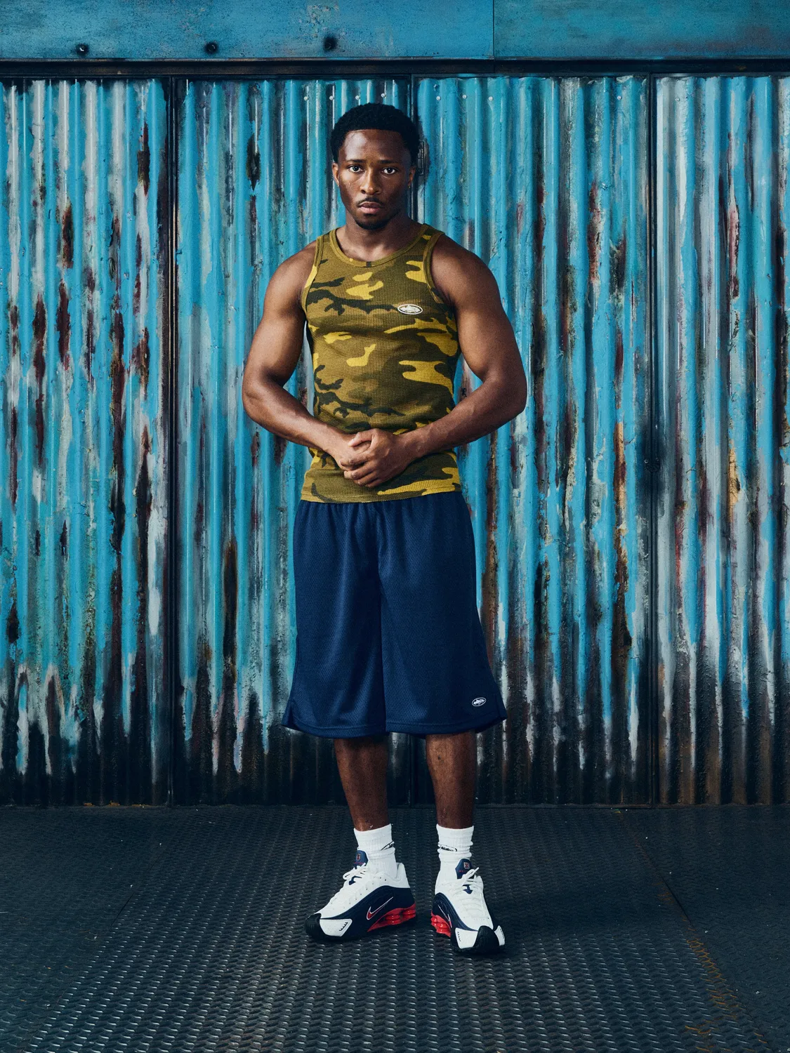 Corteiz HMP Classic Tank Top Yellow Camo Waffle