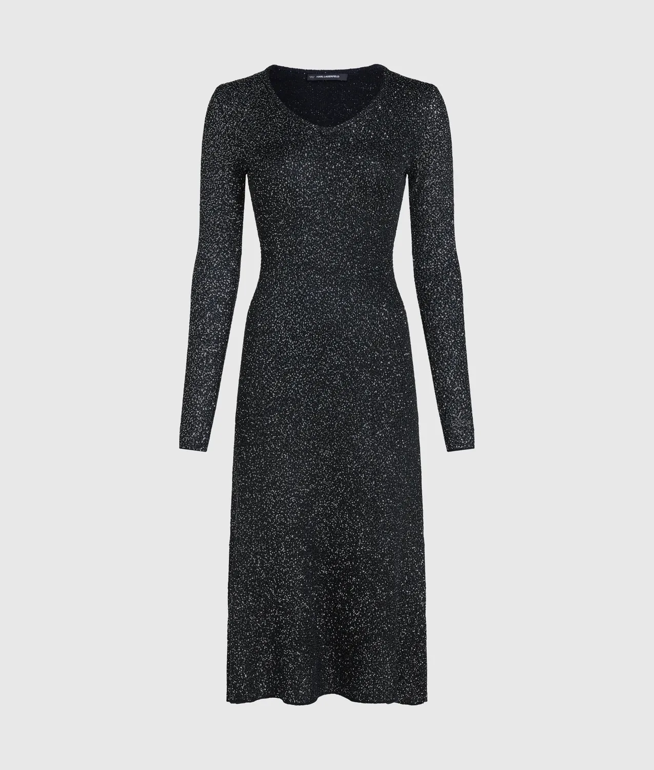 Karl Lagerfeld Sequin Knitted Kleid lang mit Pailletten