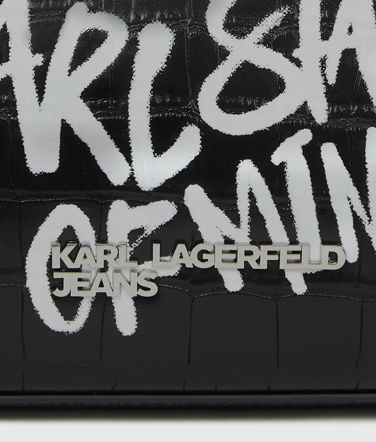 Karl Lagerfeld KL Jeans Karl Quote Schultertasche klein