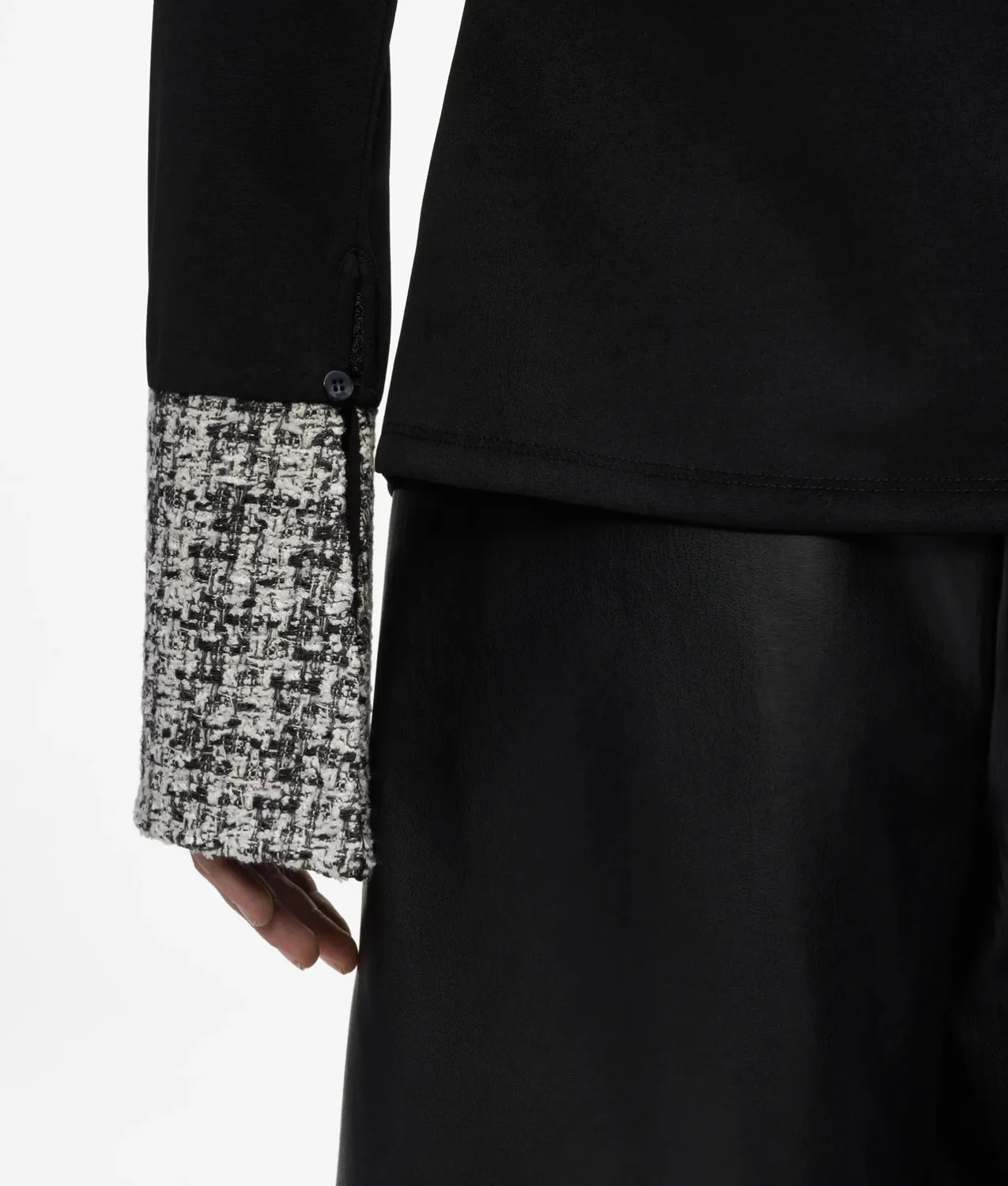 Karl Lagerfeld Bouclé Poloshirt Langarm Herren
