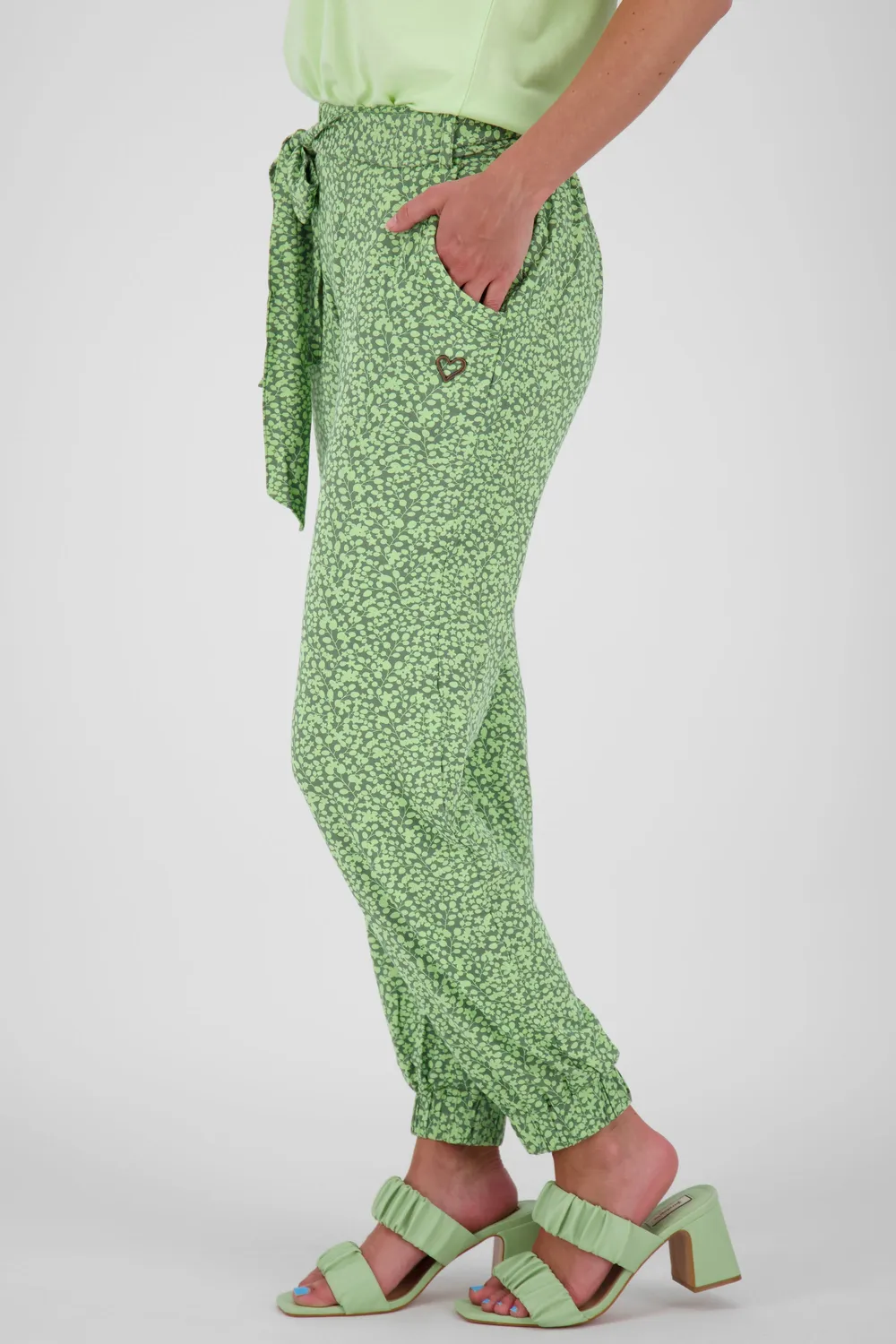 Alife & Kickin AliceAK Stoffhose Damen grün Print
