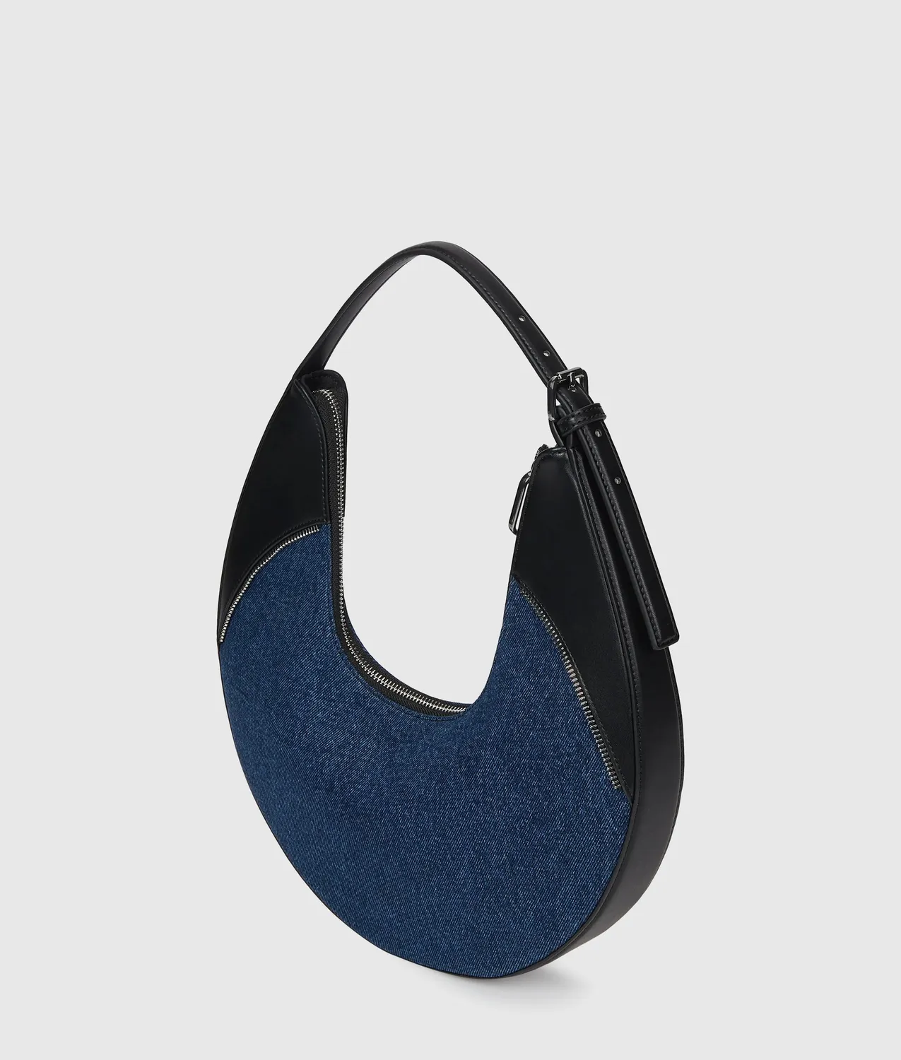 Karl Lagerfeld Rebel Hobo Bag Denim Kunstleder
