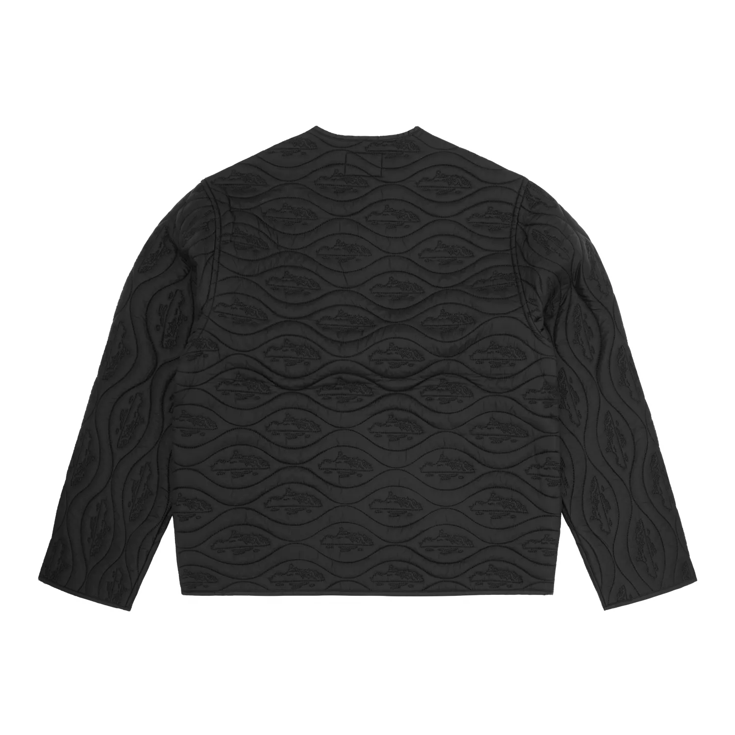 Corteiz Guerillaz Parka Liner Steppjacke Triple Black Nylon