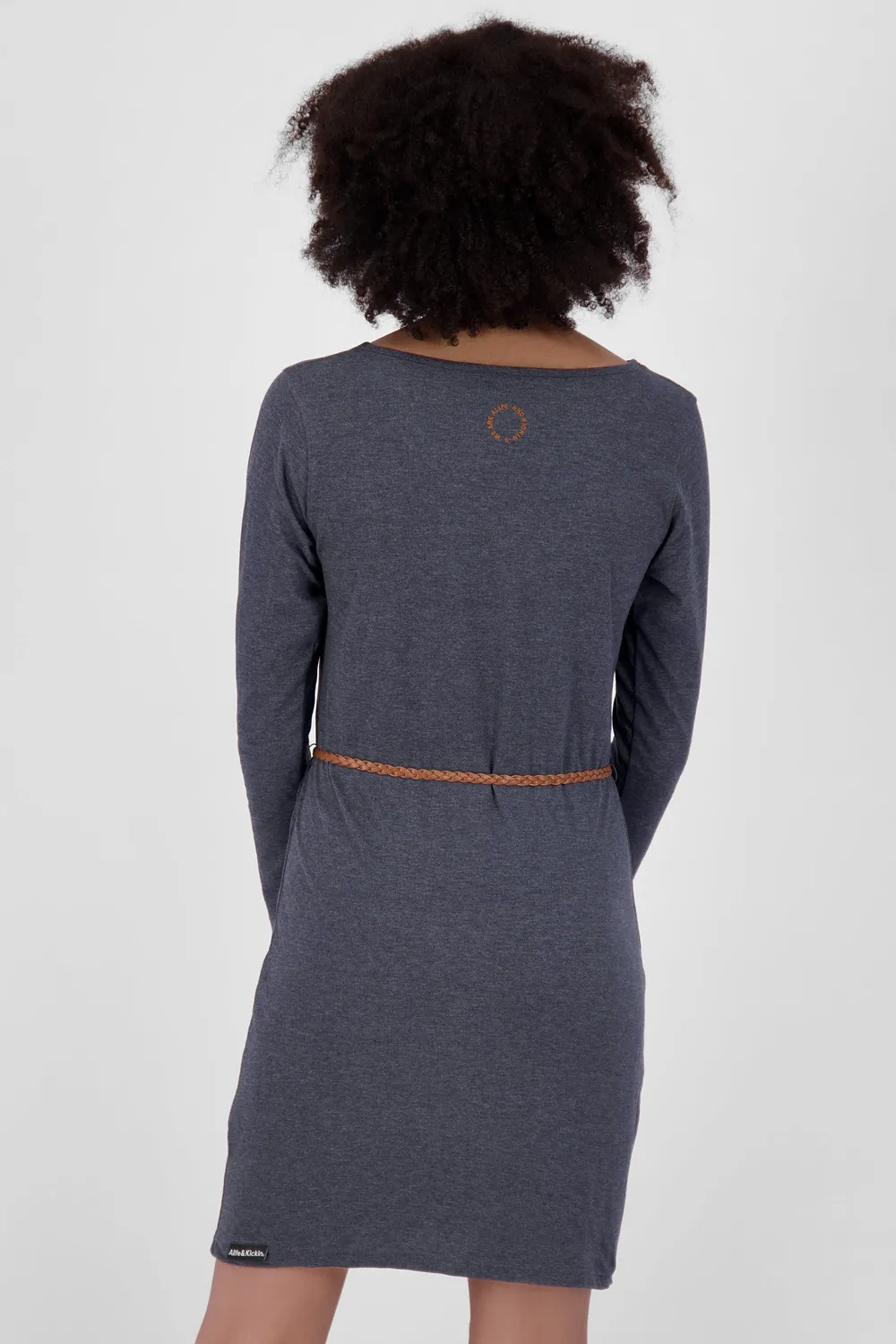 Alife & Kickin EllinAK A Kleid Dunkelblau Langarm Jersey