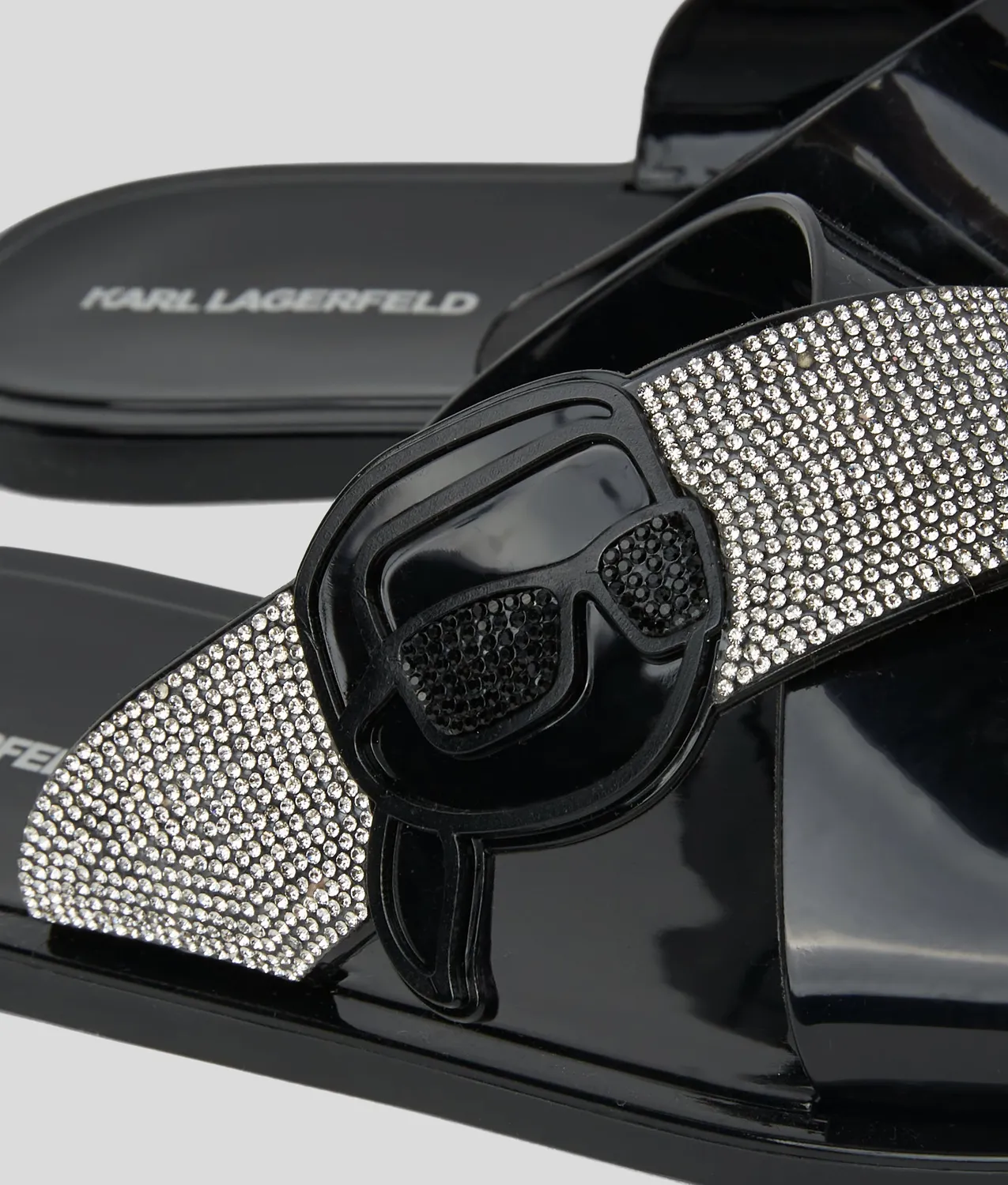 Karl Lagerfeld Ikon NFT Jelly Sandale Strass Gr. 4-10