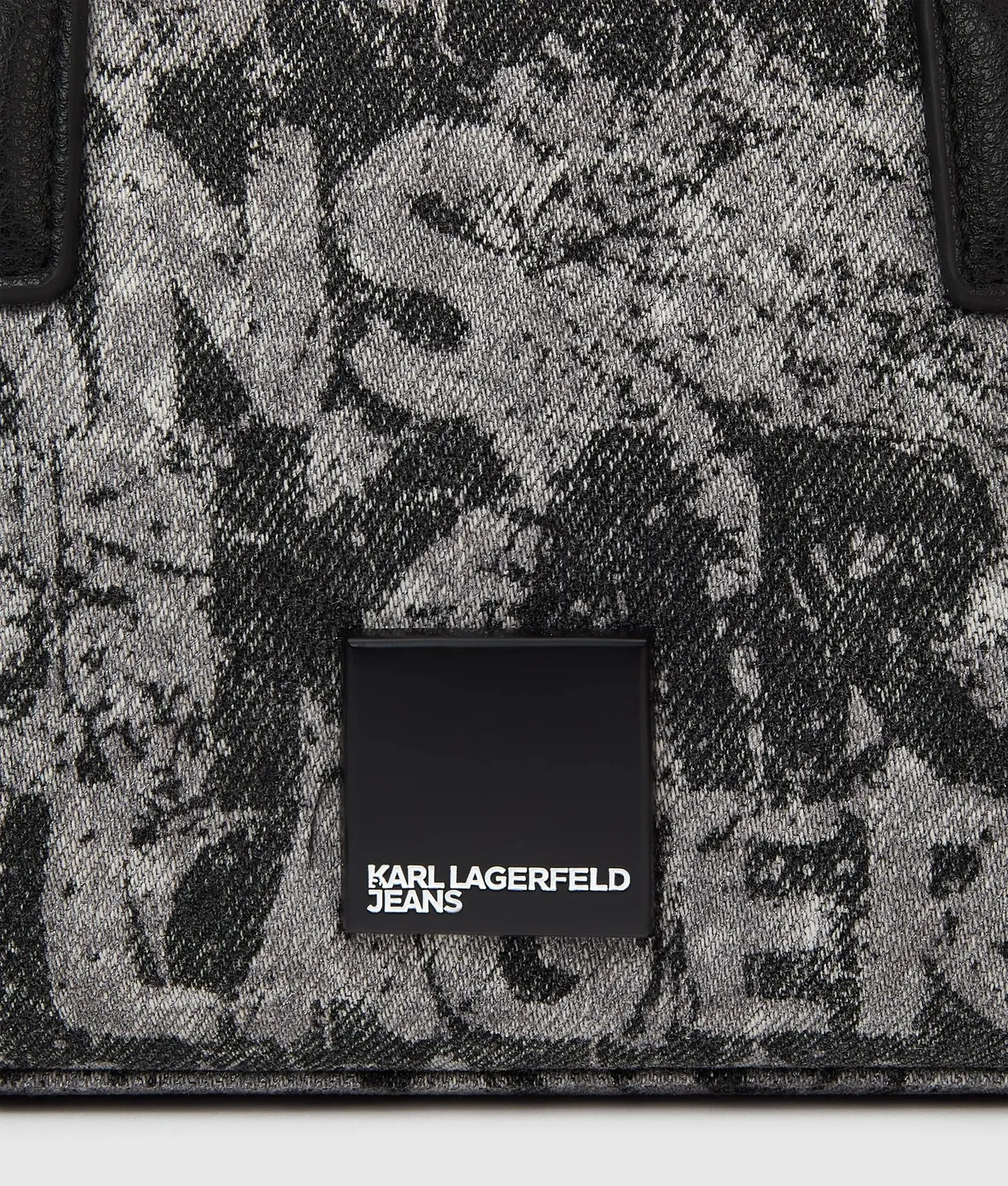 Karl Lagerfeld Jeans Bowling Bag Denim Print
