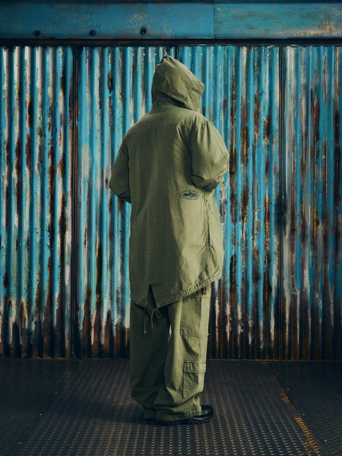 Corteiz Guerillaz Fishtail Parka Olive Ripstop