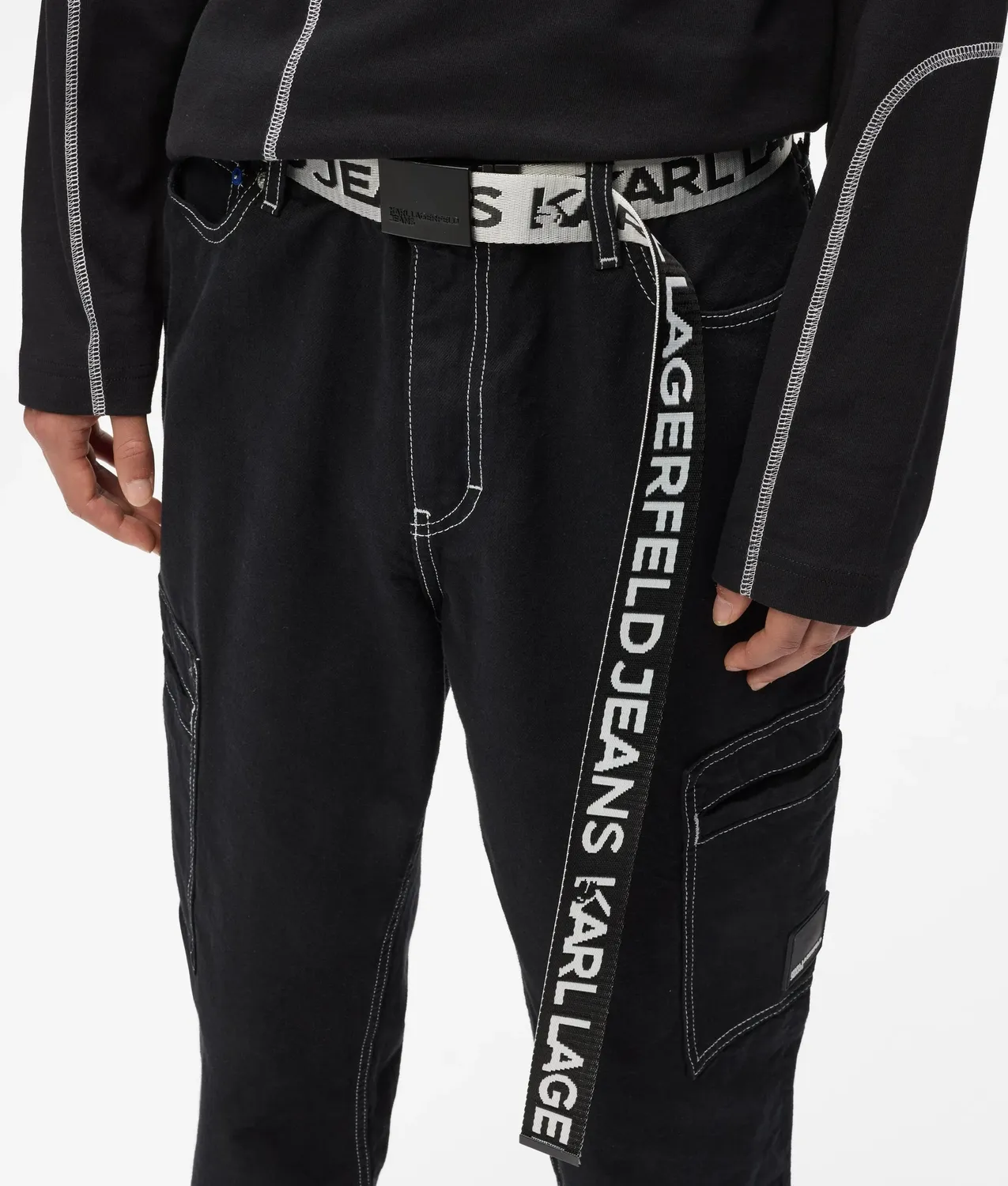 Karl Lagerfeld Jeans Reversible Webbing Gürtel wendbar