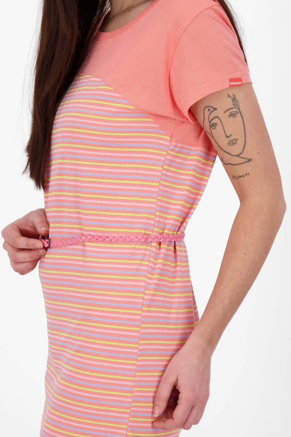 Alife & Kickin ClariceAK Kleid Orange Streifenmuster