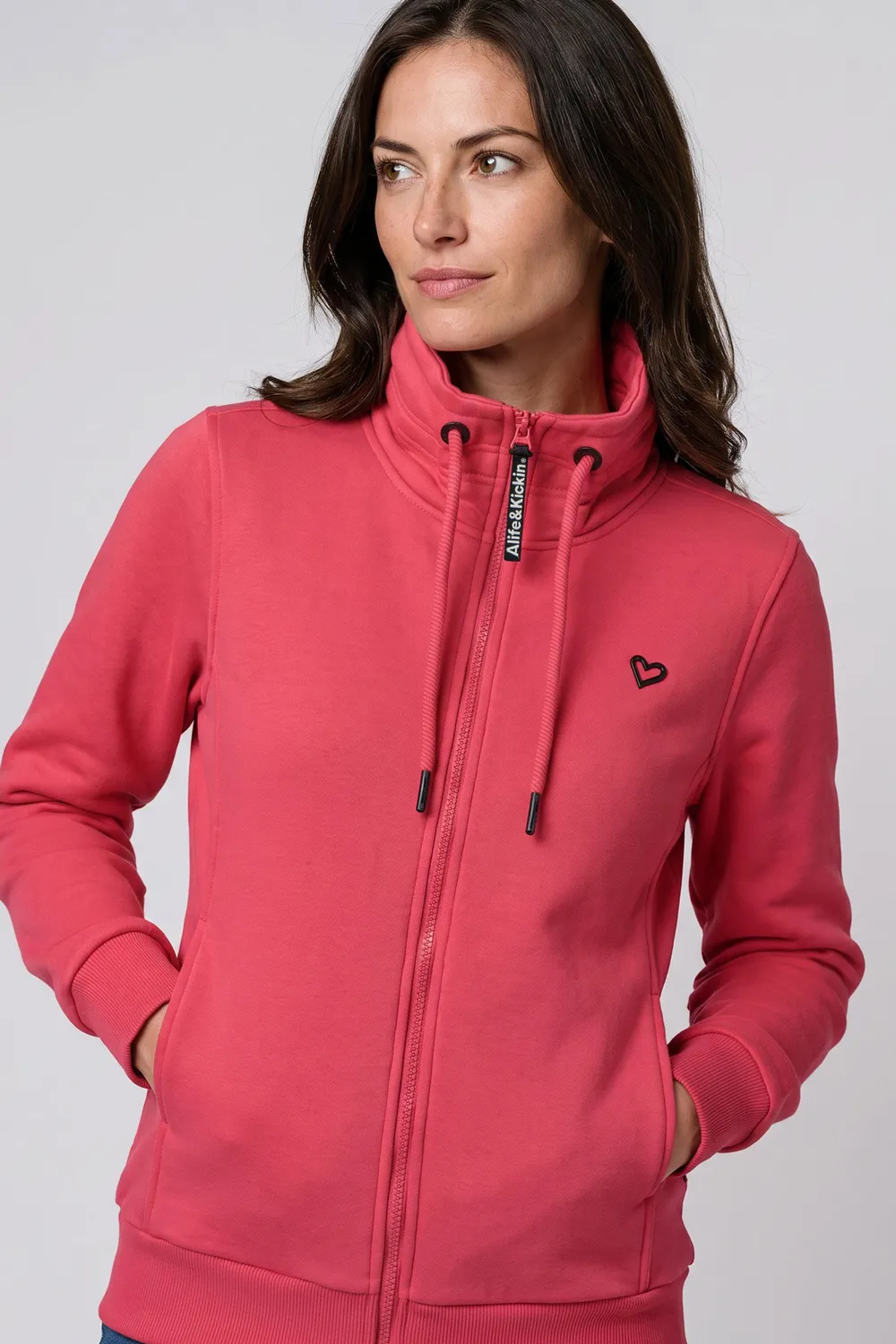 Alife & Kickin LisbethAK A Sweatjacke Rot Baumwolle