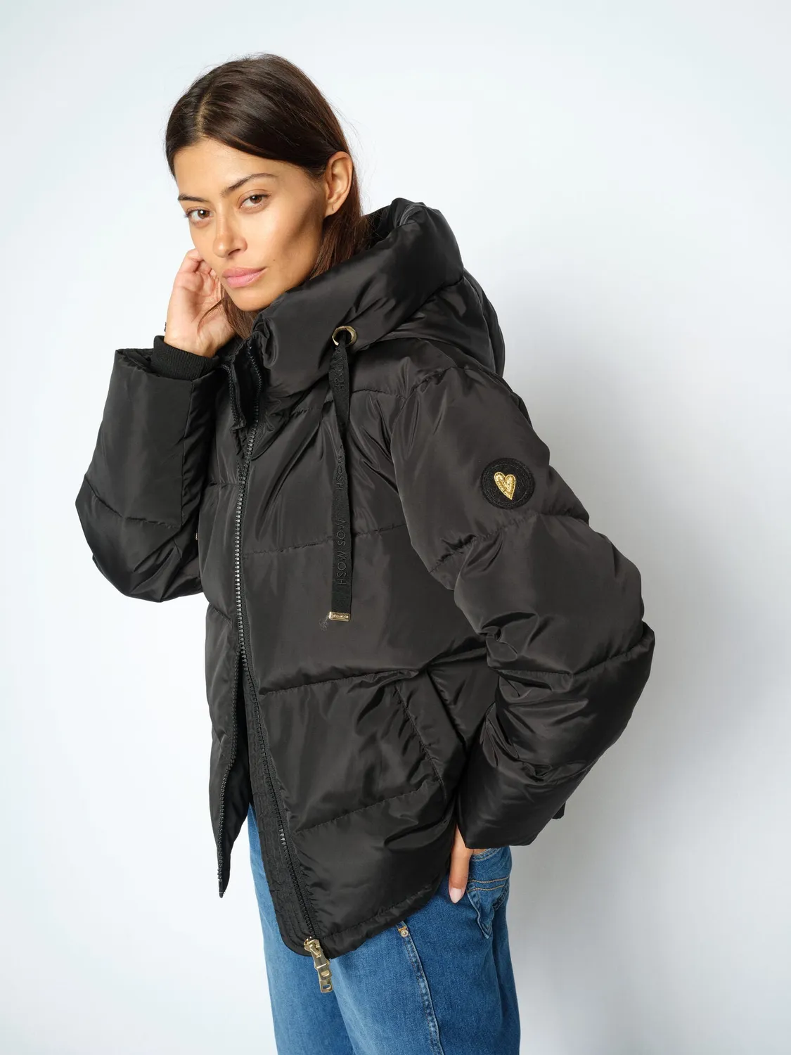 Mos Mosh MMNova Jilly Daunenjacke Schwarz mit Kapuze