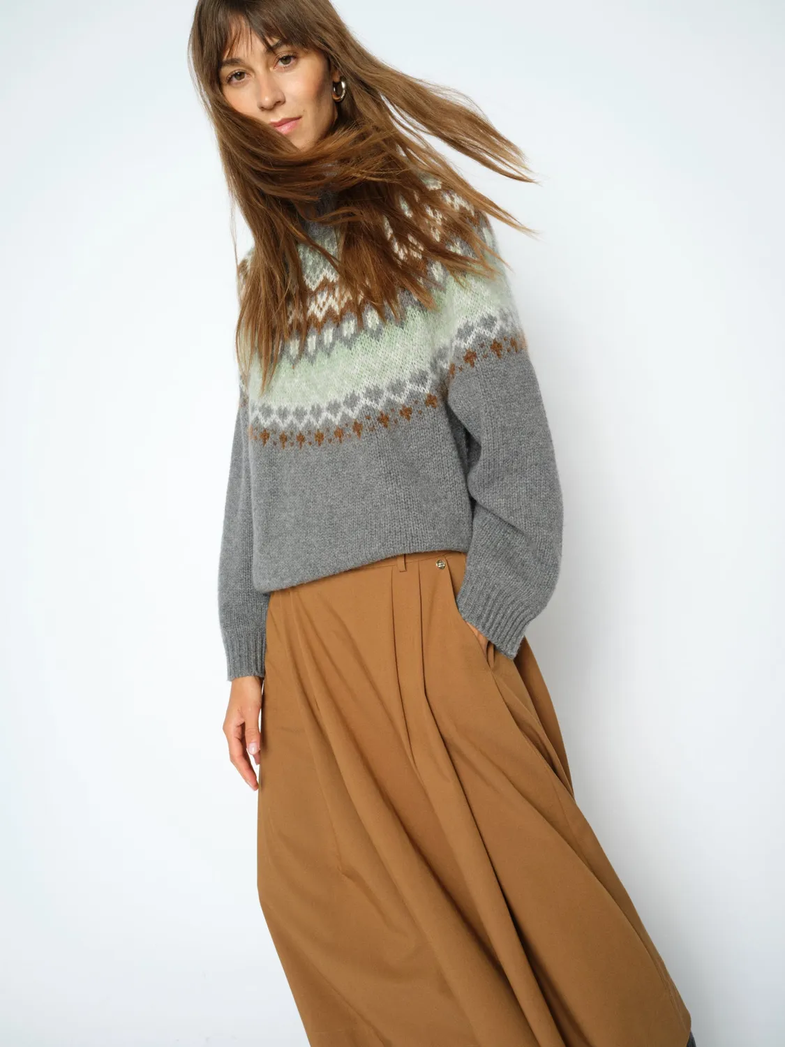 Mos Mosh MMDaya Fjord Highneck Pullover Jacquard