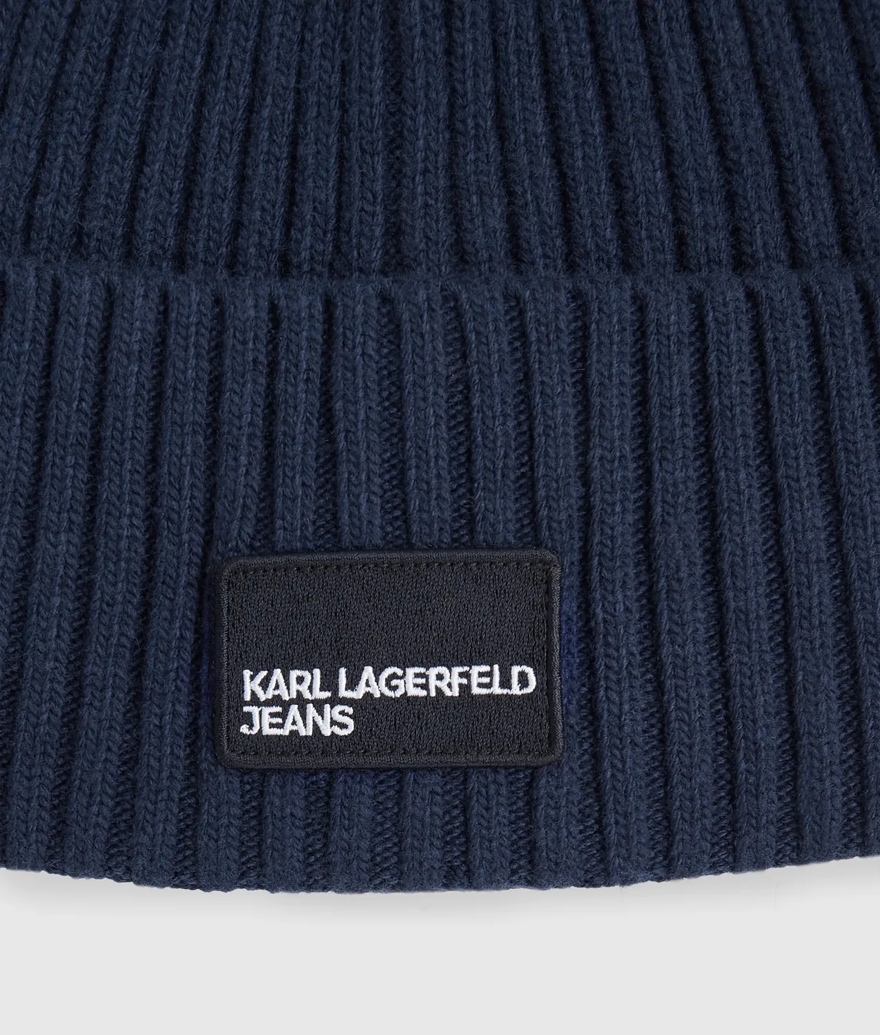 Karl Lagerfeld Jeans Logo Patch Beanie Mütze