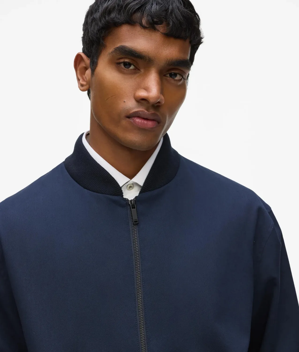 Karl Lagerfeld Classic Bomberjacke mit Zip gerader Schnitt