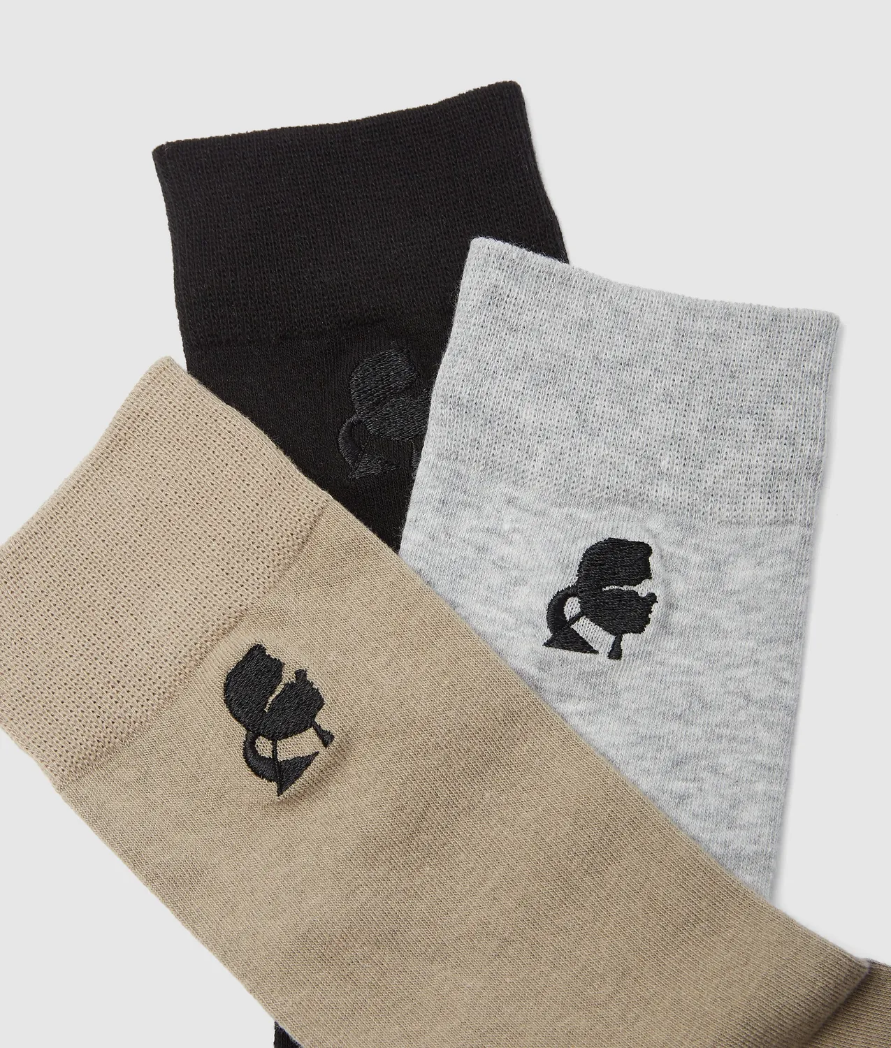 Karl Lagerfeld Ikon Kameo Socken 3er Pack Schwarz