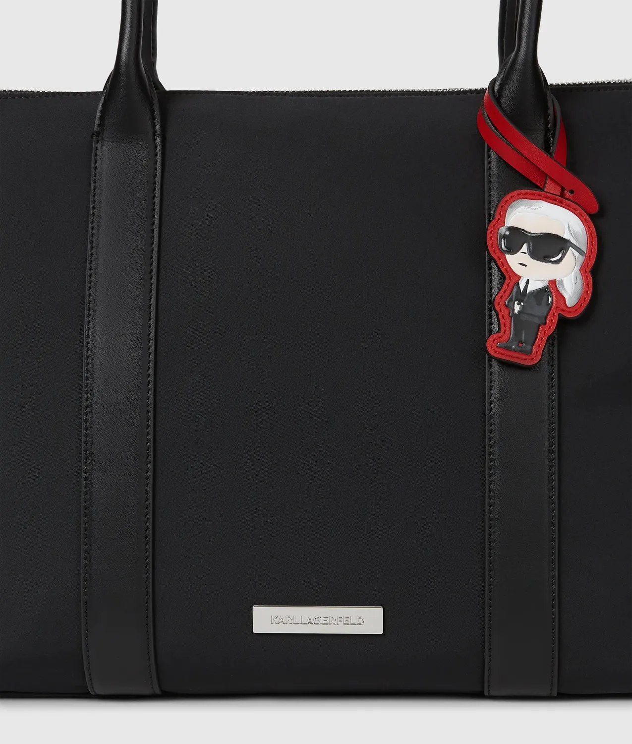 Karl Lagerfeld Ikon Nylon Charm Tote Tasche groß