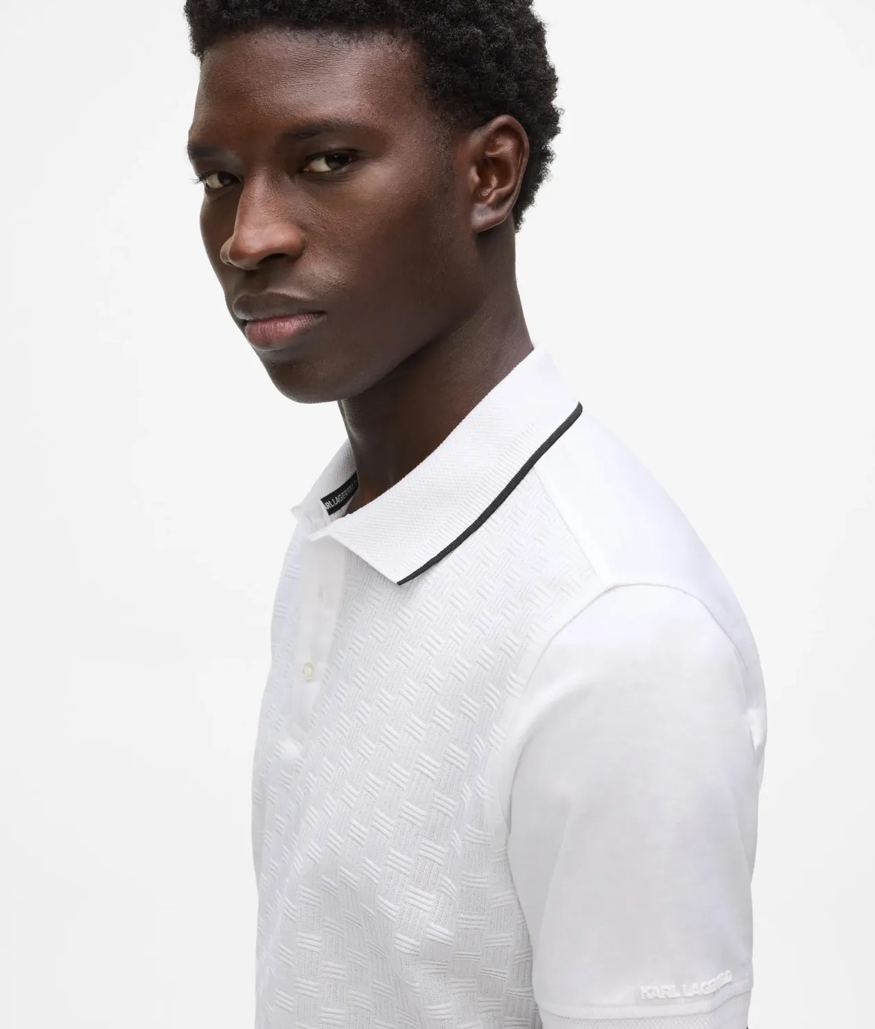 Karl Lagerfeld Polo Monogramm Herren Struktur