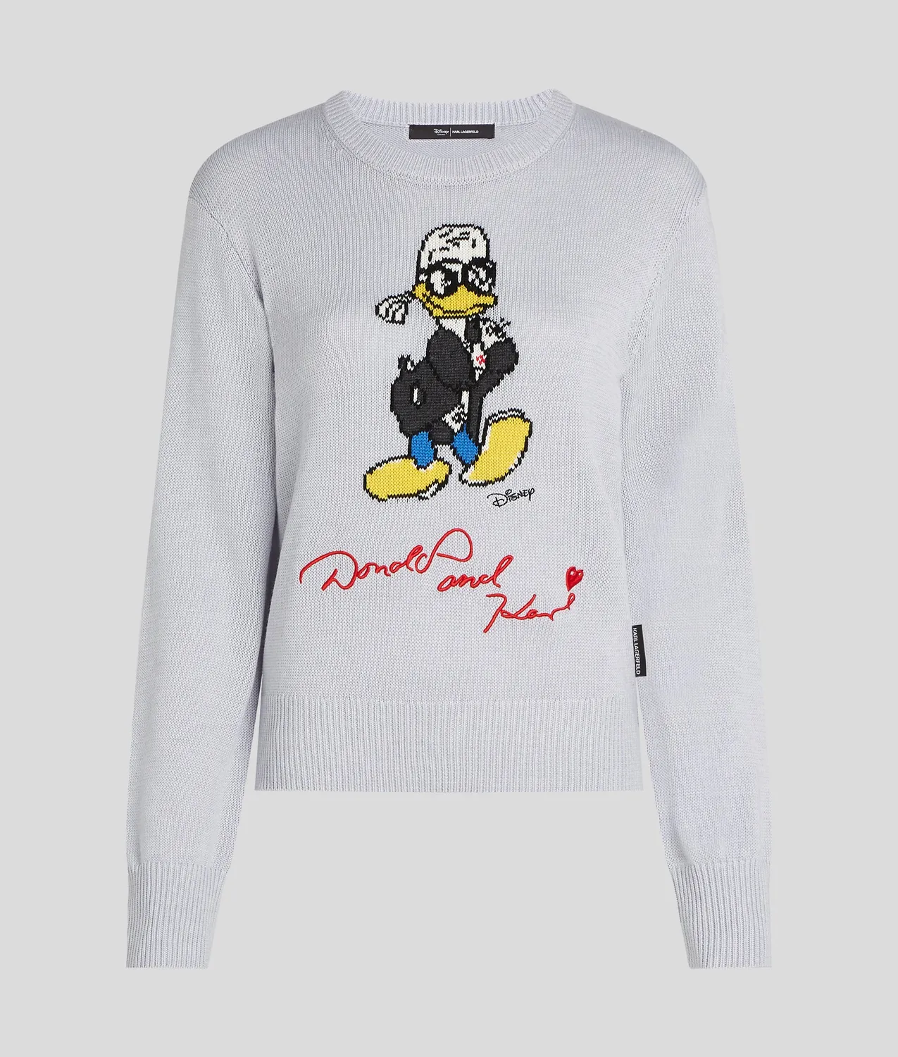 Karl Lagerfeld Disney x KL Sweatshirt gestrickt Donald Duck schwarz