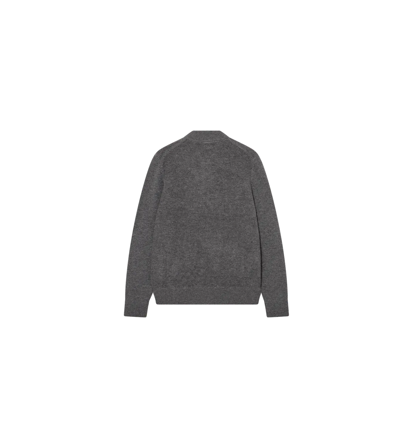Mos Mosh MMGRyan Soft Zip Cardigan Strick Grau Wolle