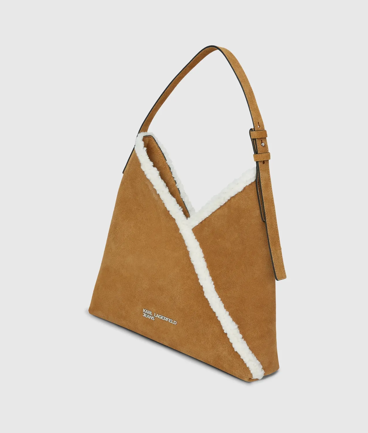 Karl Lagerfeld Geo Suede Kleine Tote Wildleder Beige