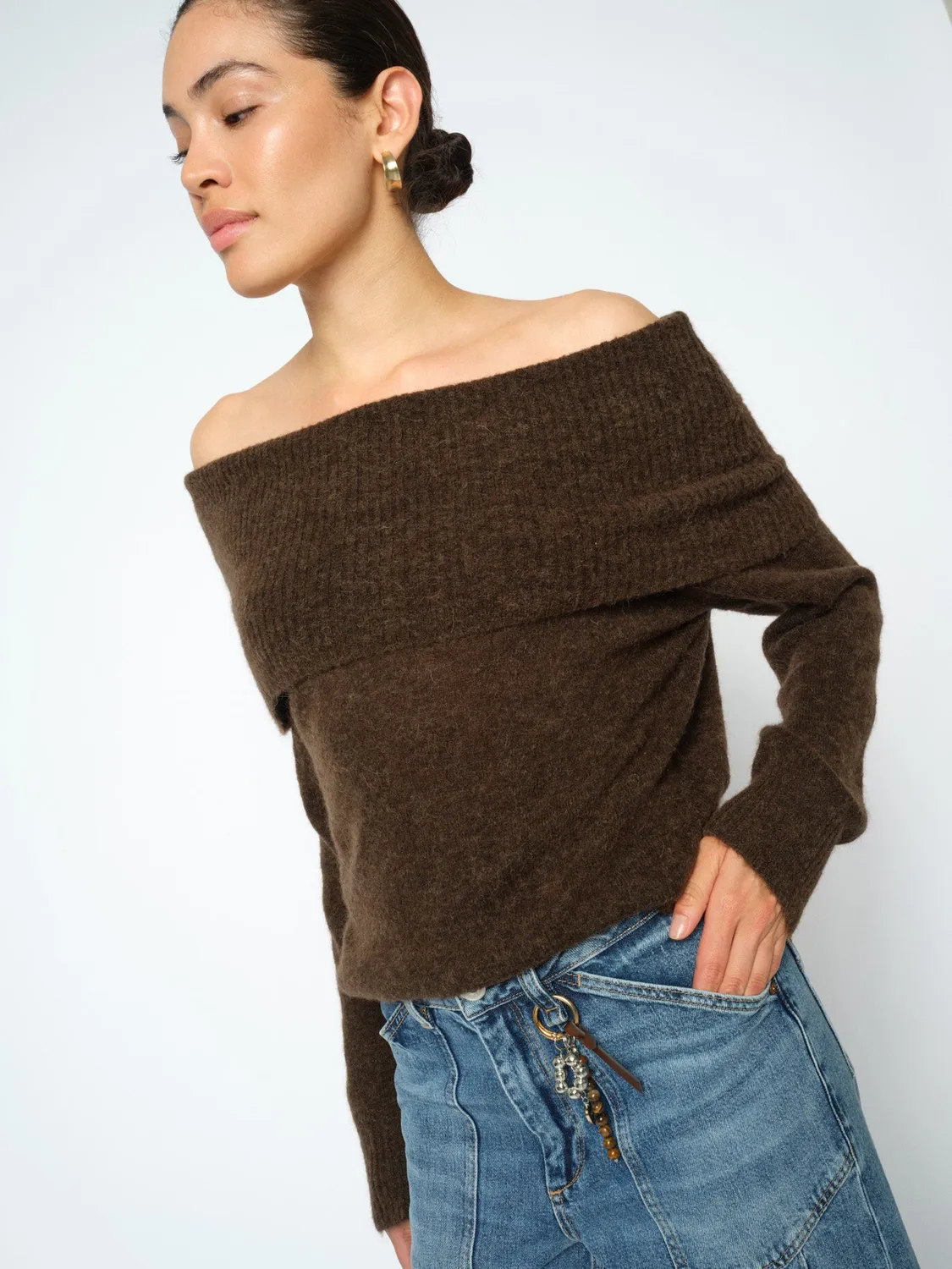 Mos Mosh Mape Off-Shoulder Strickpullover Damen