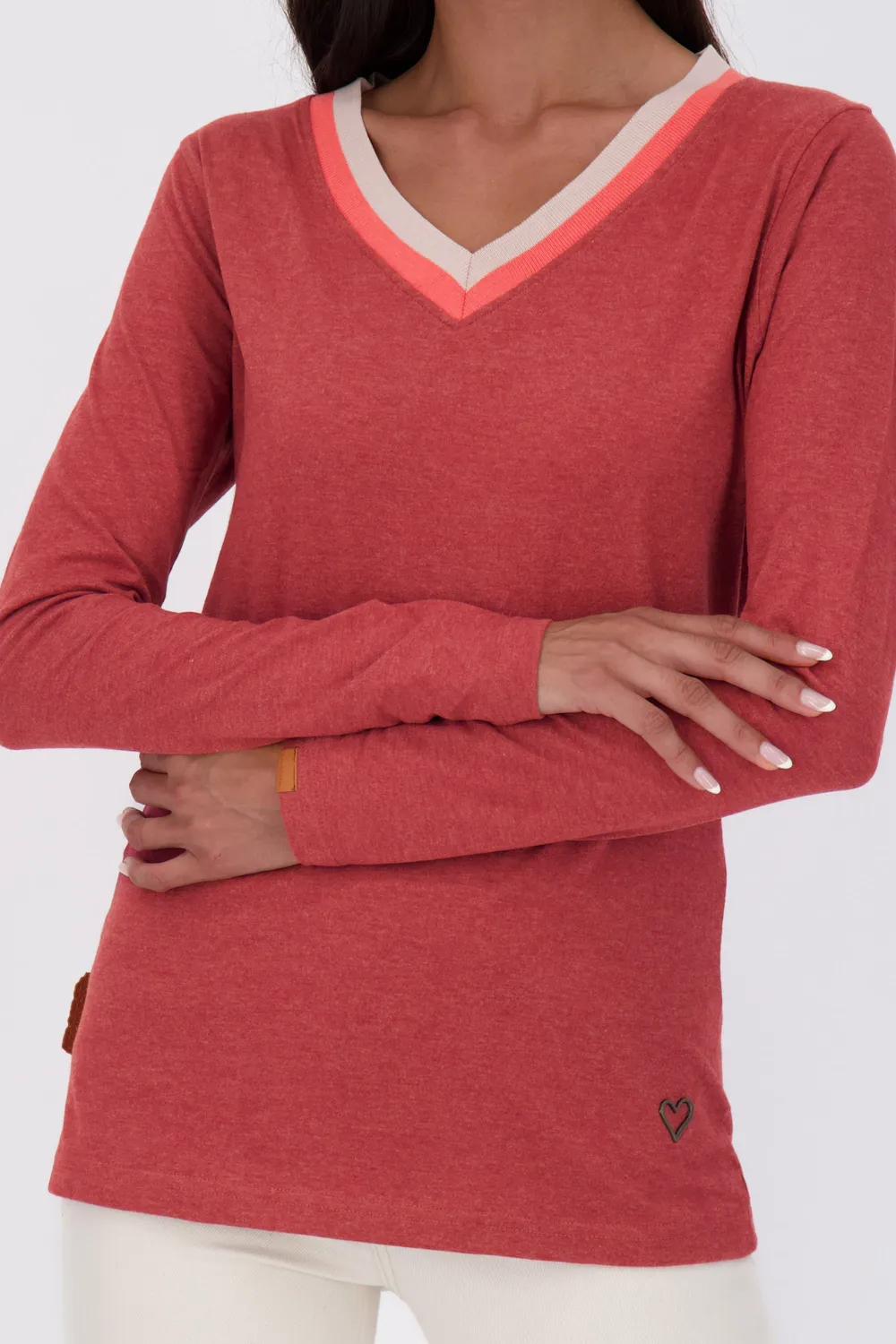 Alife & Kickin IziaAK A Longsleeve Damen Dunkelrot