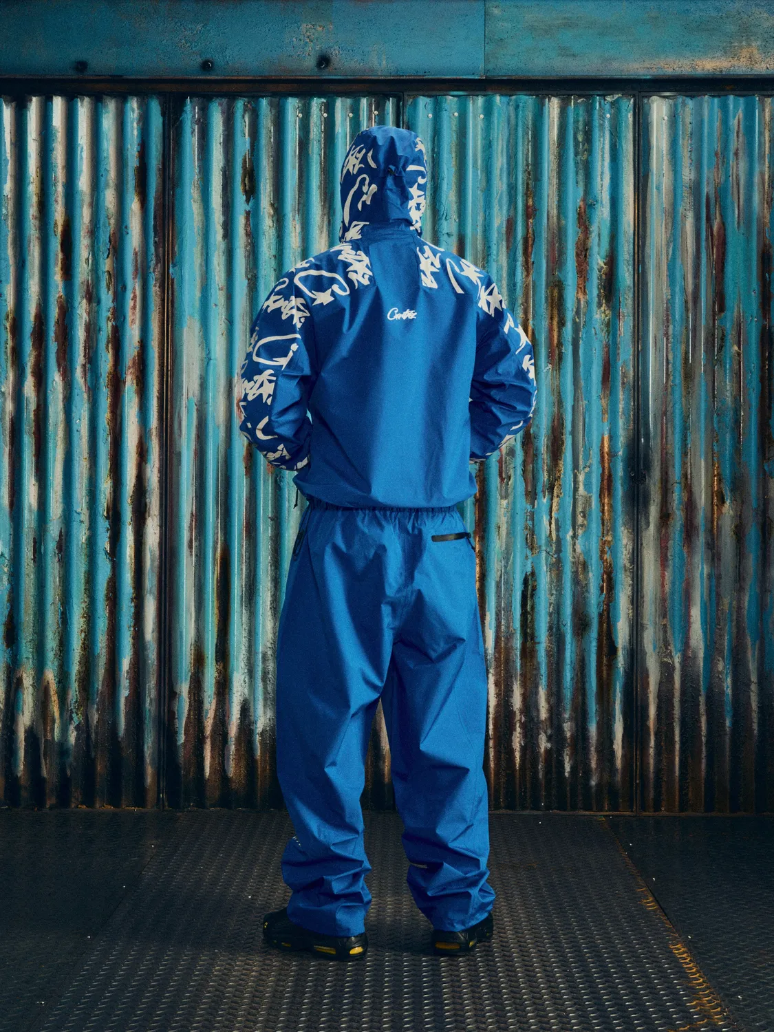 Corteiz Elitework Shell Jacket Jacke Blau Wasserdicht