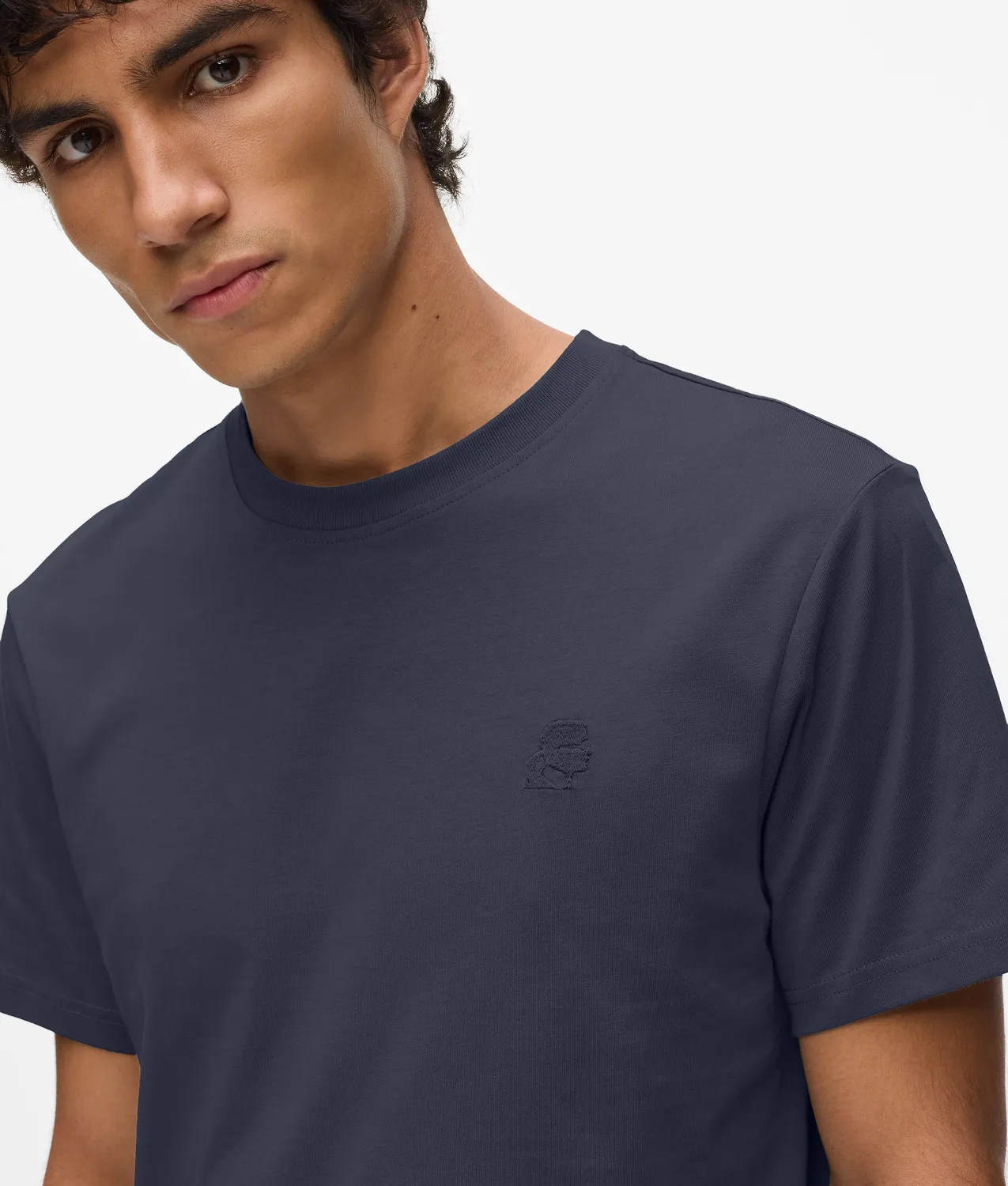 Karl Lagerfeld Ikon Kameo T-Shirt Baumwolle schwarz