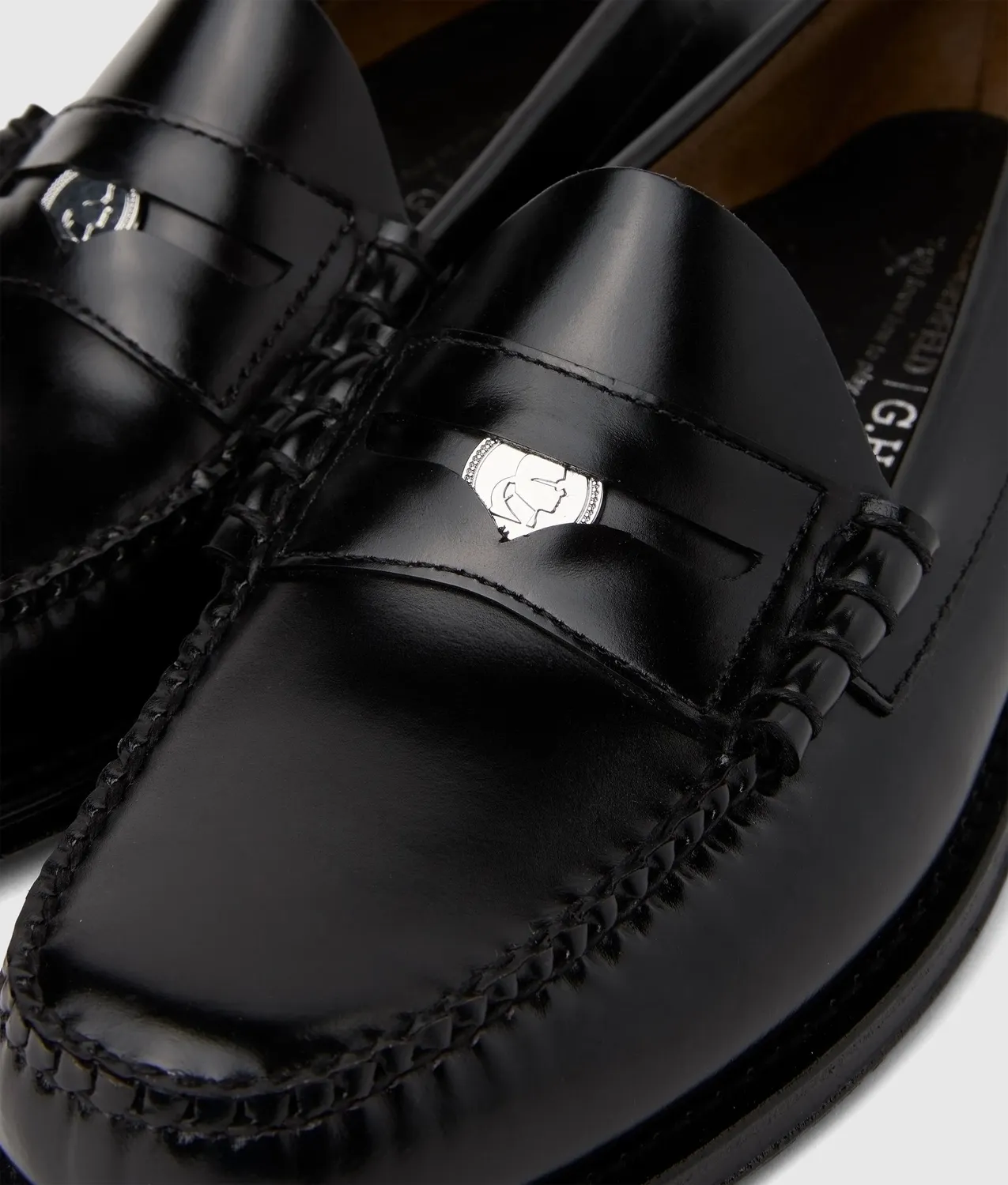 Karl Lagerfeld KL x G.H.Bass Penny Loafer schwarz-weiß