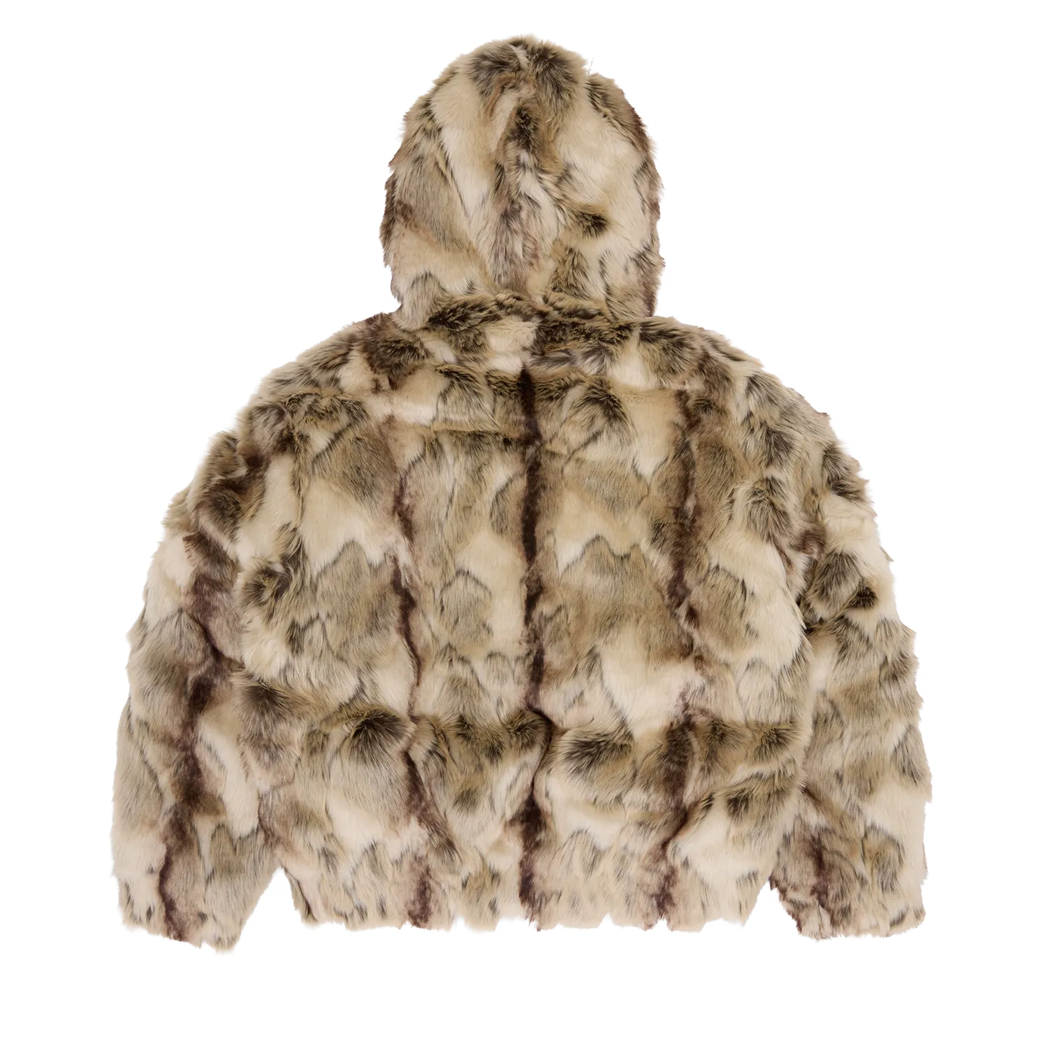 Corteiz Pelt Hooded Fur Jacke Fawn Kunstfell