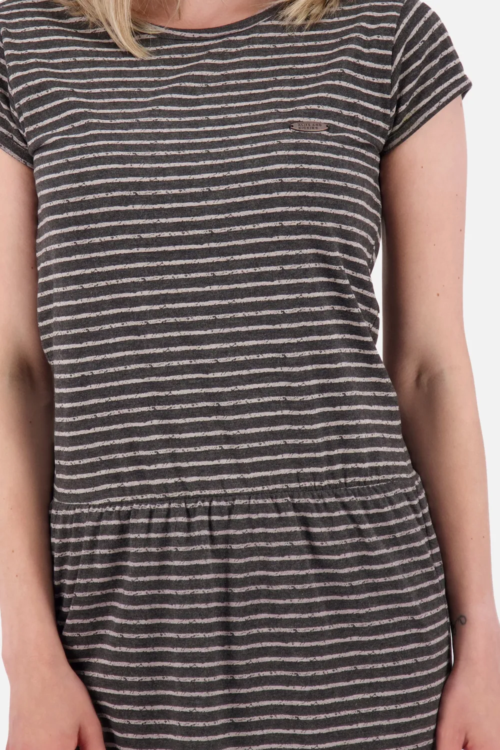 Alife & Kickin ShannaAK Z Kleid Schwarz Gestreift Jersey