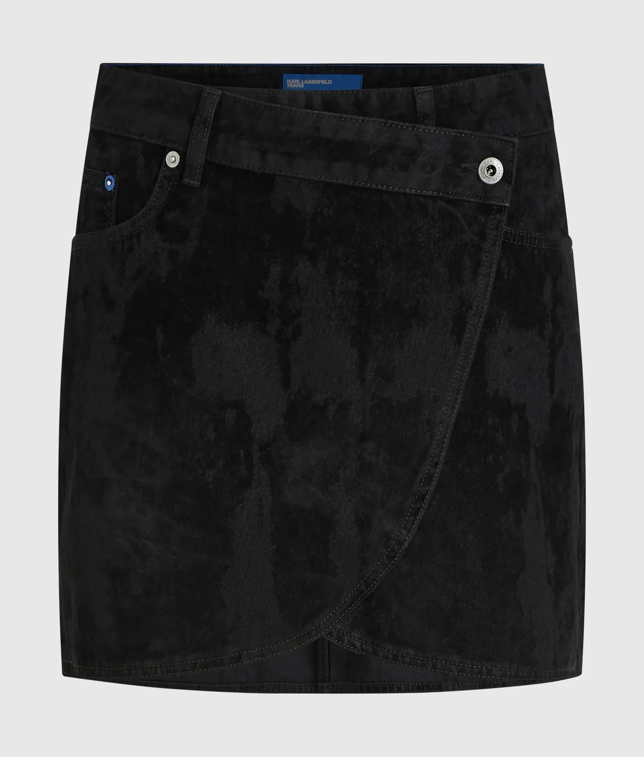 Karl Lagerfeld KL Jeans Velvet Minirock Wickeloptik