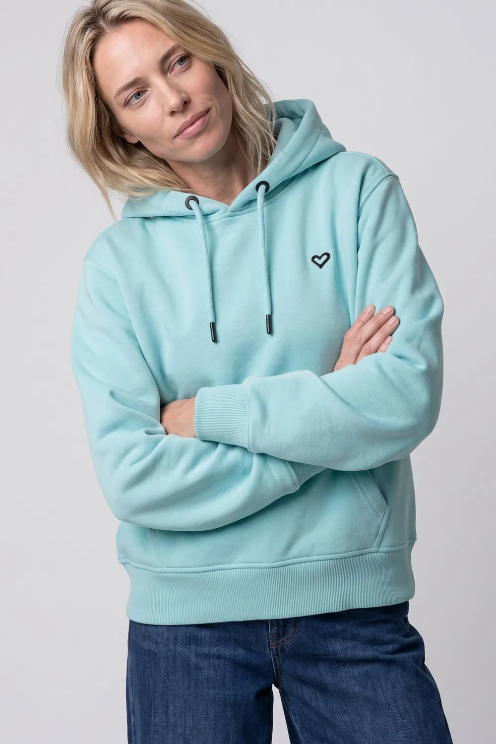 Alife & Kickin SorgaAK A Hoodie Hellblau Damen Baumwolle