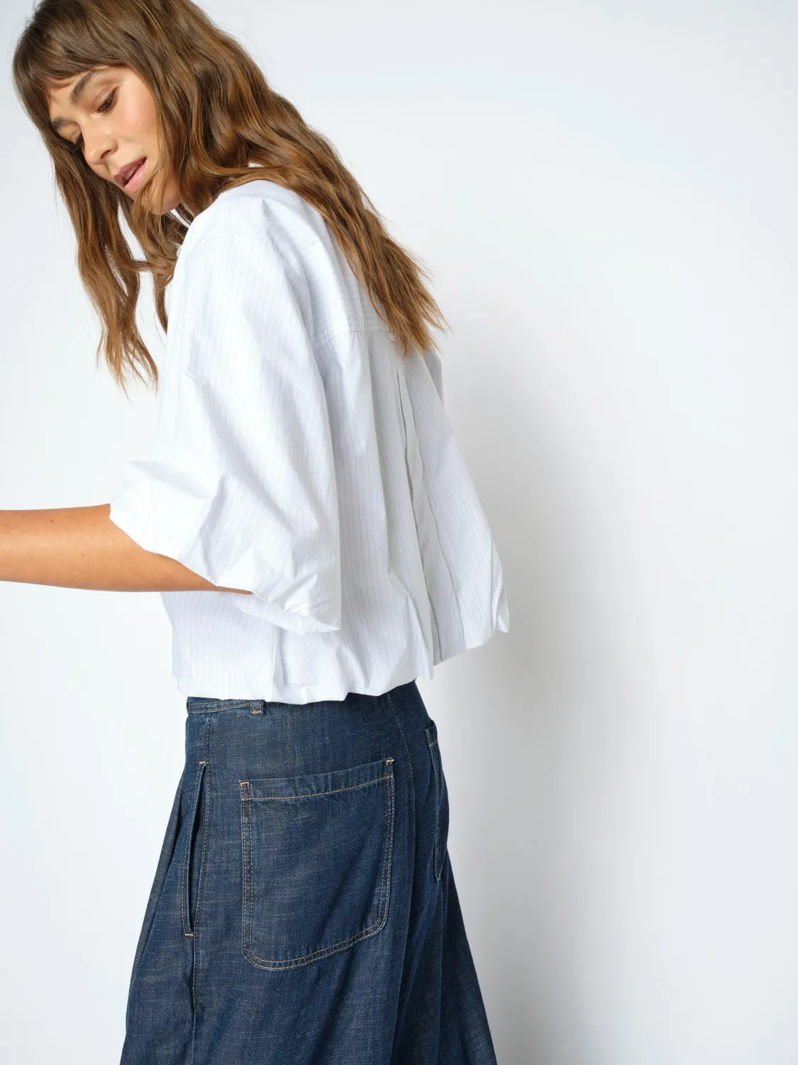 Mos Mosh MMMaxime Nylah Bluse Oversize Ballon-Saum