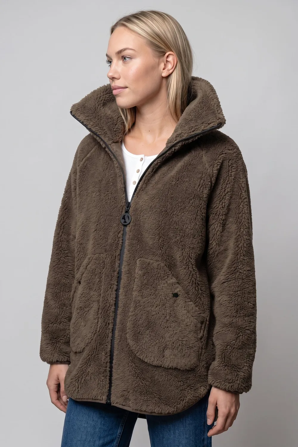 Alife & Kickin SariaAK T Teddyjacke Braun Damen