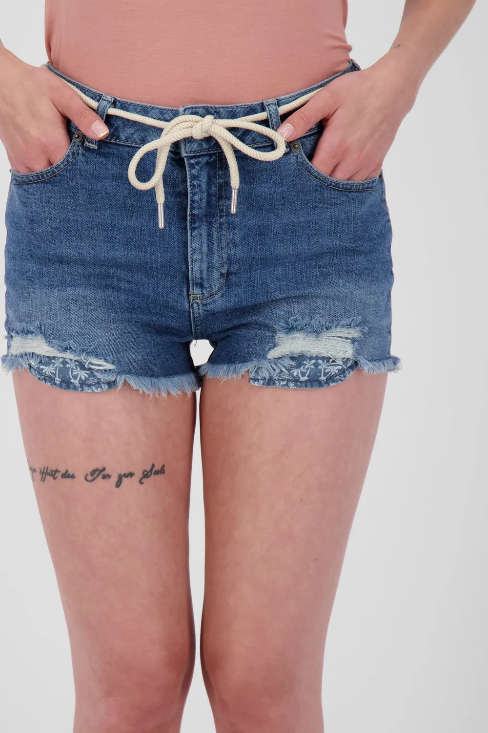 Alife & Kickin LatoyaAK DNM A Shorts Dunkelblau Jeans
