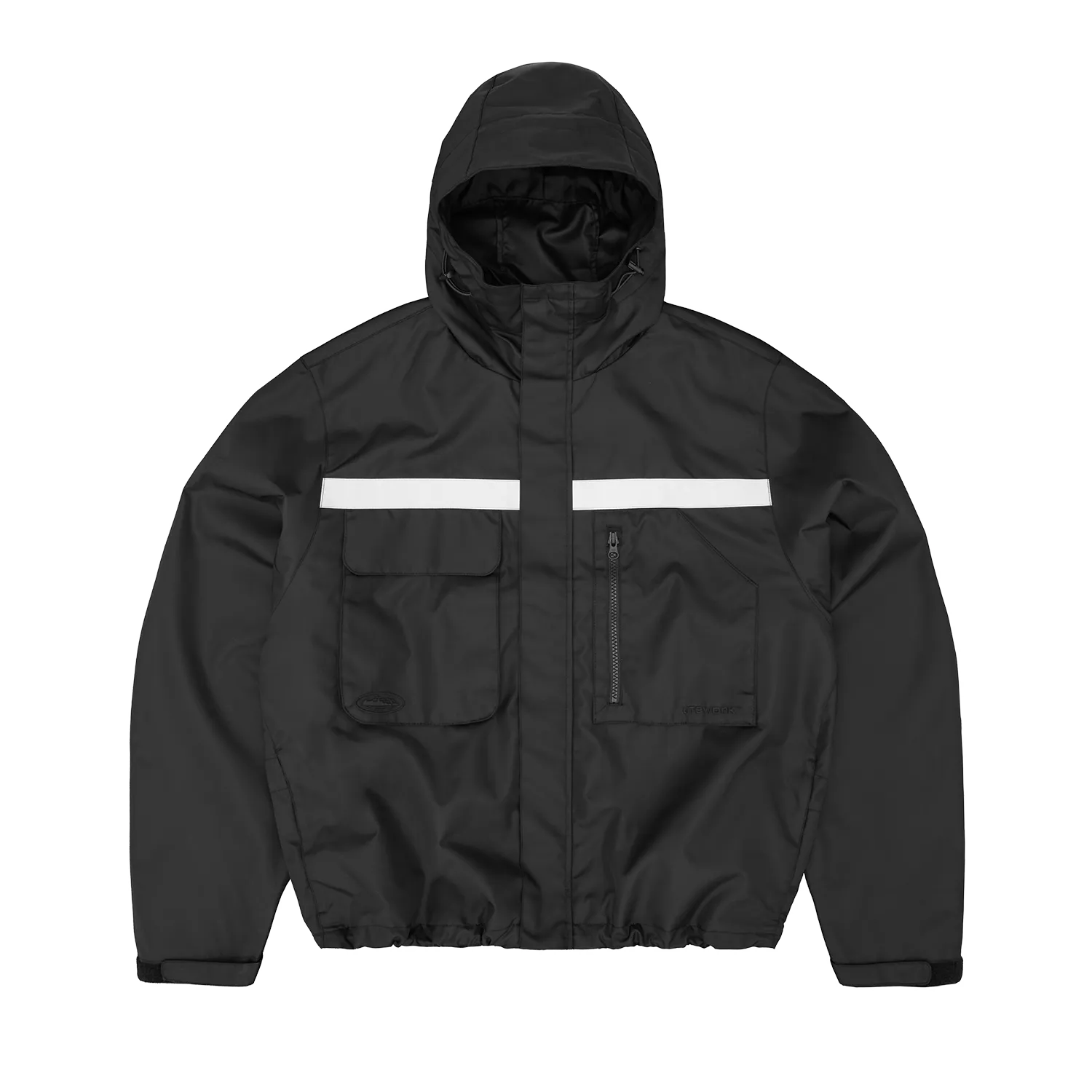 Corteiz It Ain't Safe Litework Jacke Schwarz Nylon