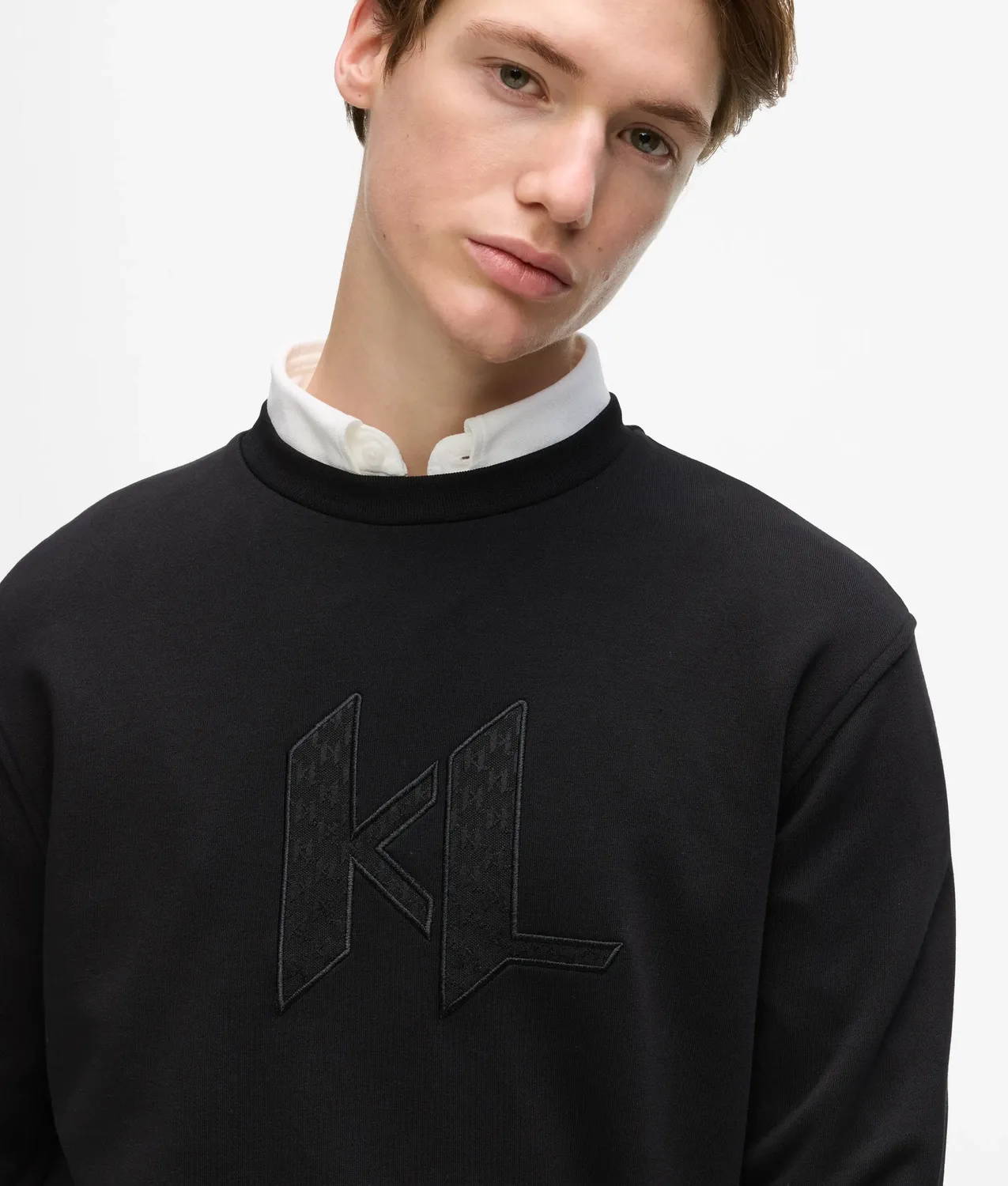 Karl Lagerfeld Monogram Sweatshirt Herren Rundhals